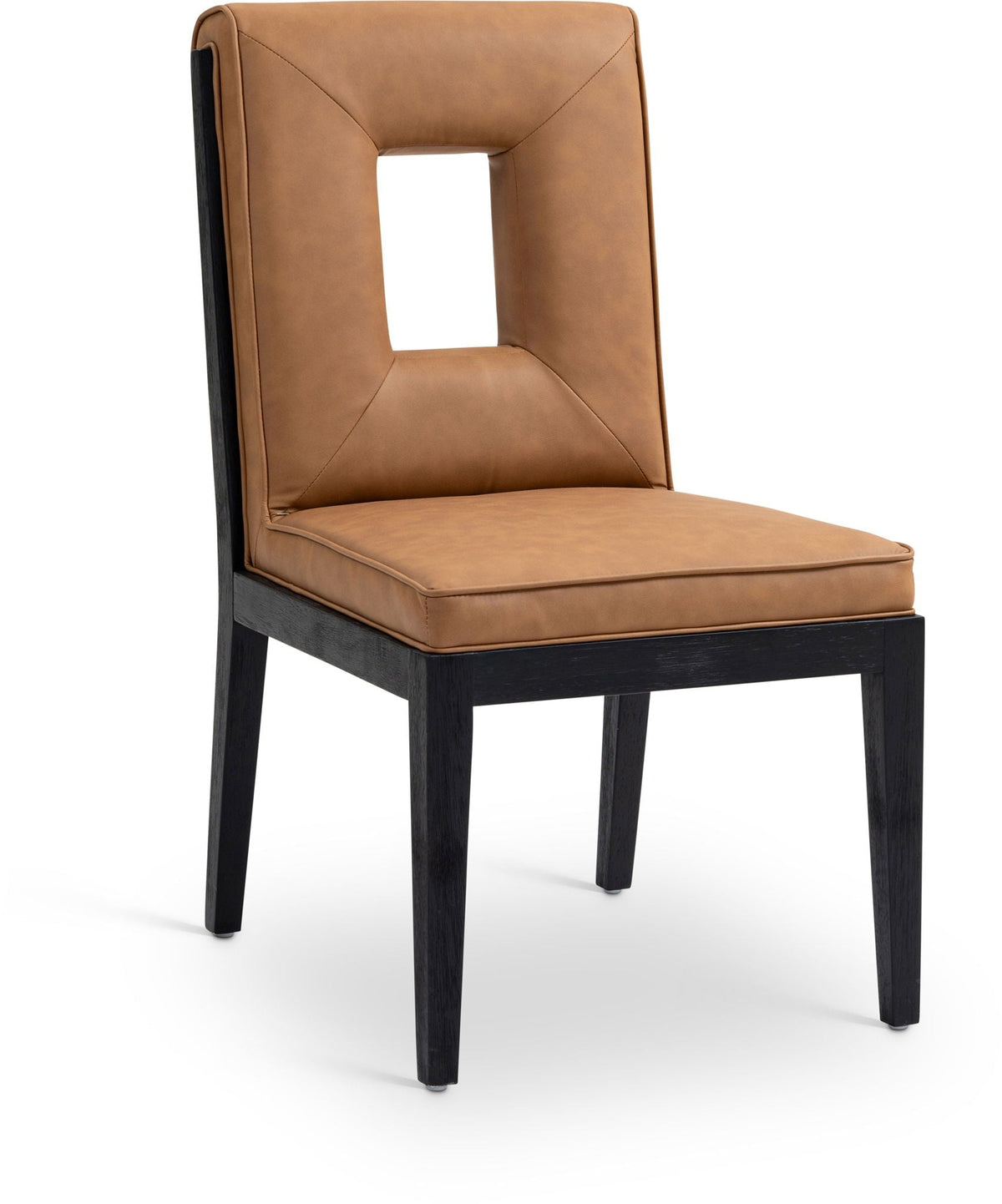 Gwendolyn - Faux Leather Dining Side Chair (Set of 2) with Black Frame
