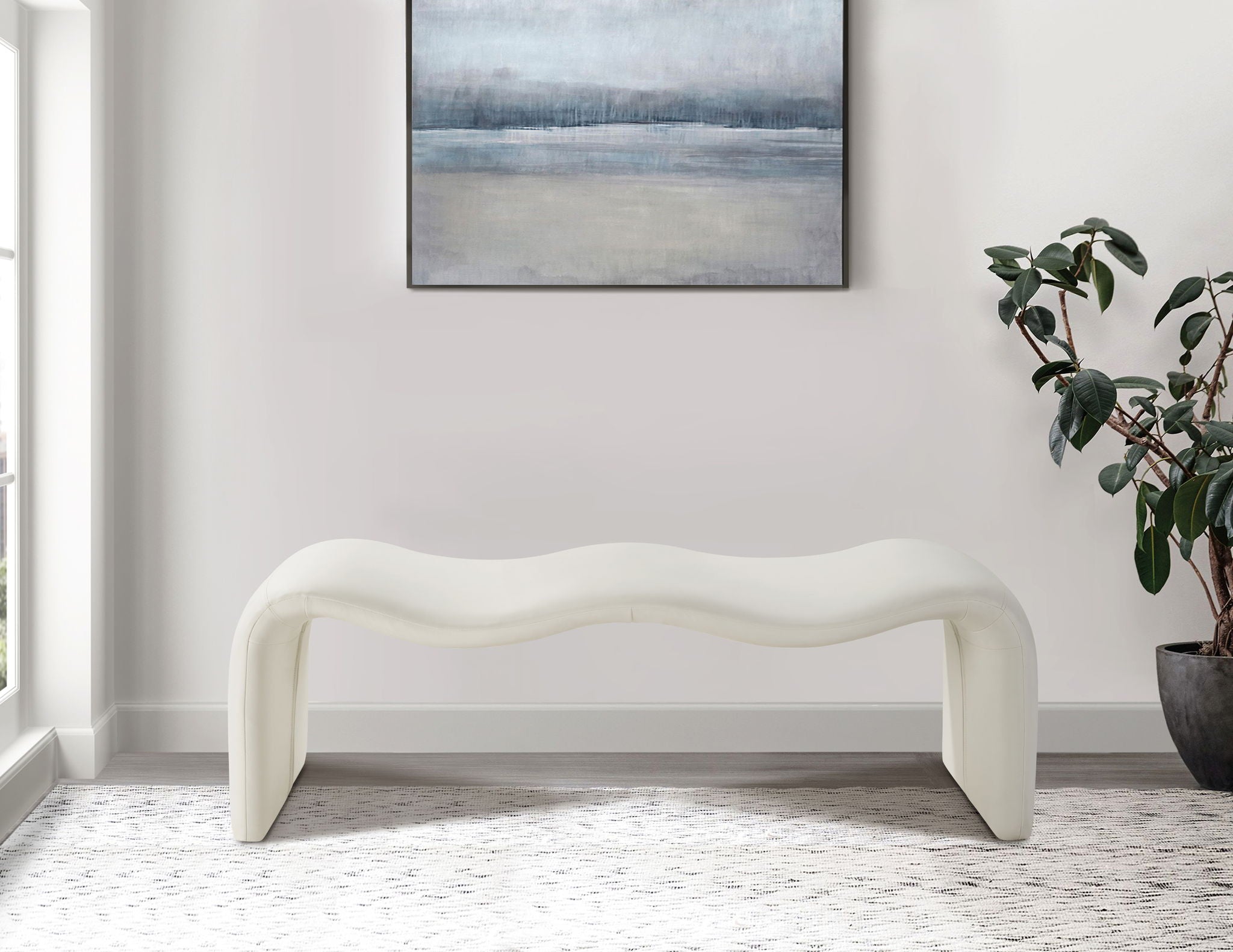 Willow - Faux Leather Bench