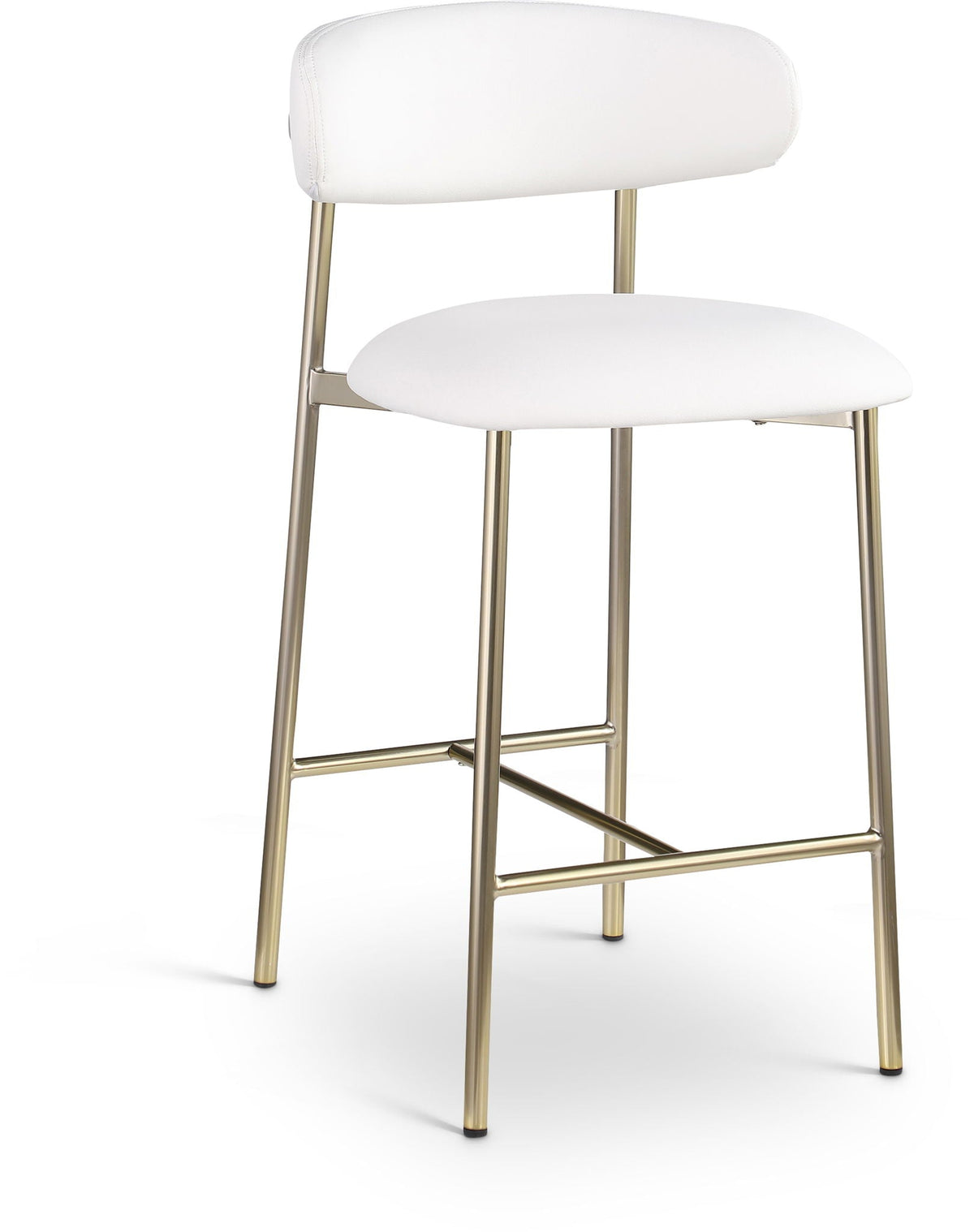 Lupita - Counter Stool (Set of 2) with Brushed Gold Frame