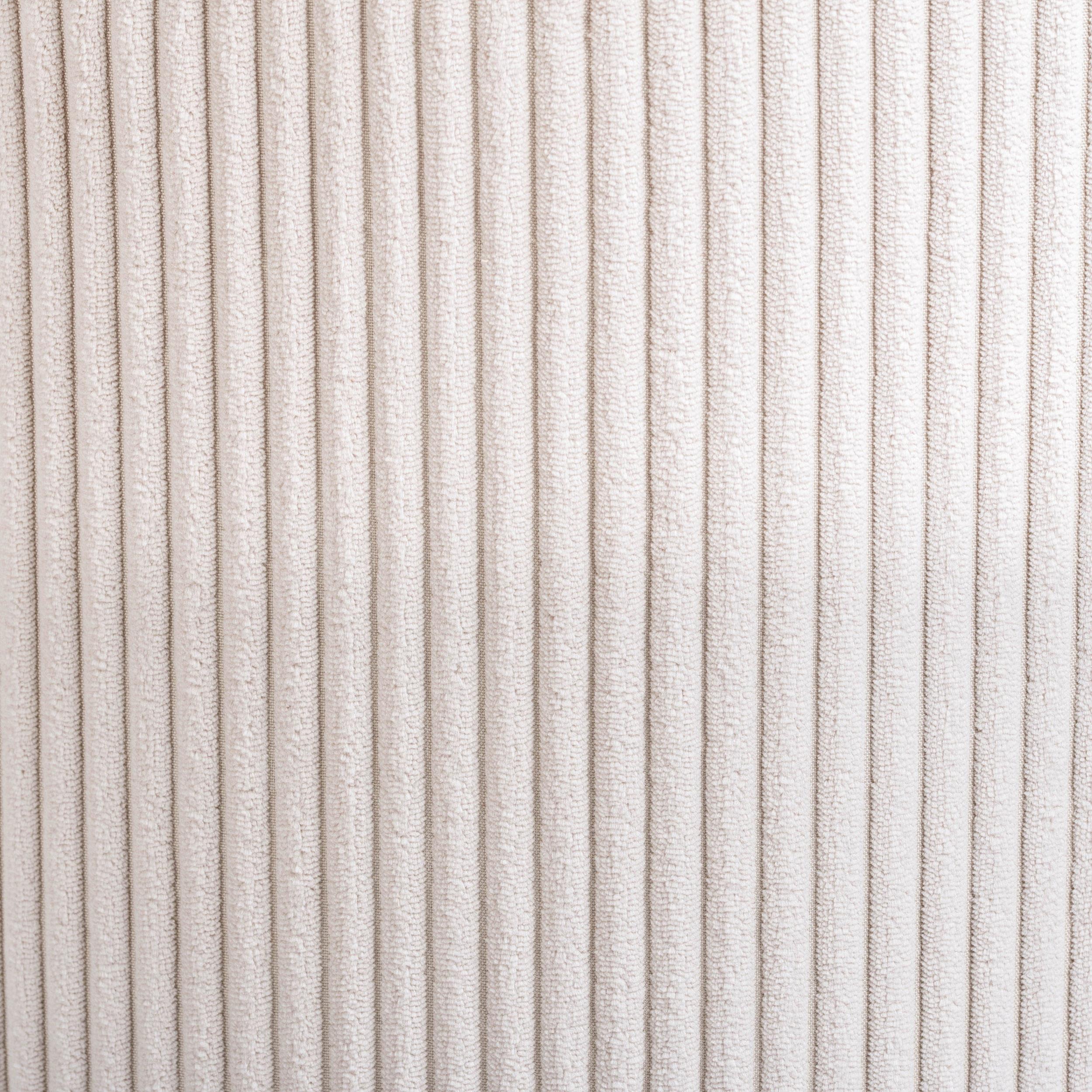 Meridian Roy Beige Microsuede Fabric Ottoman/Stool