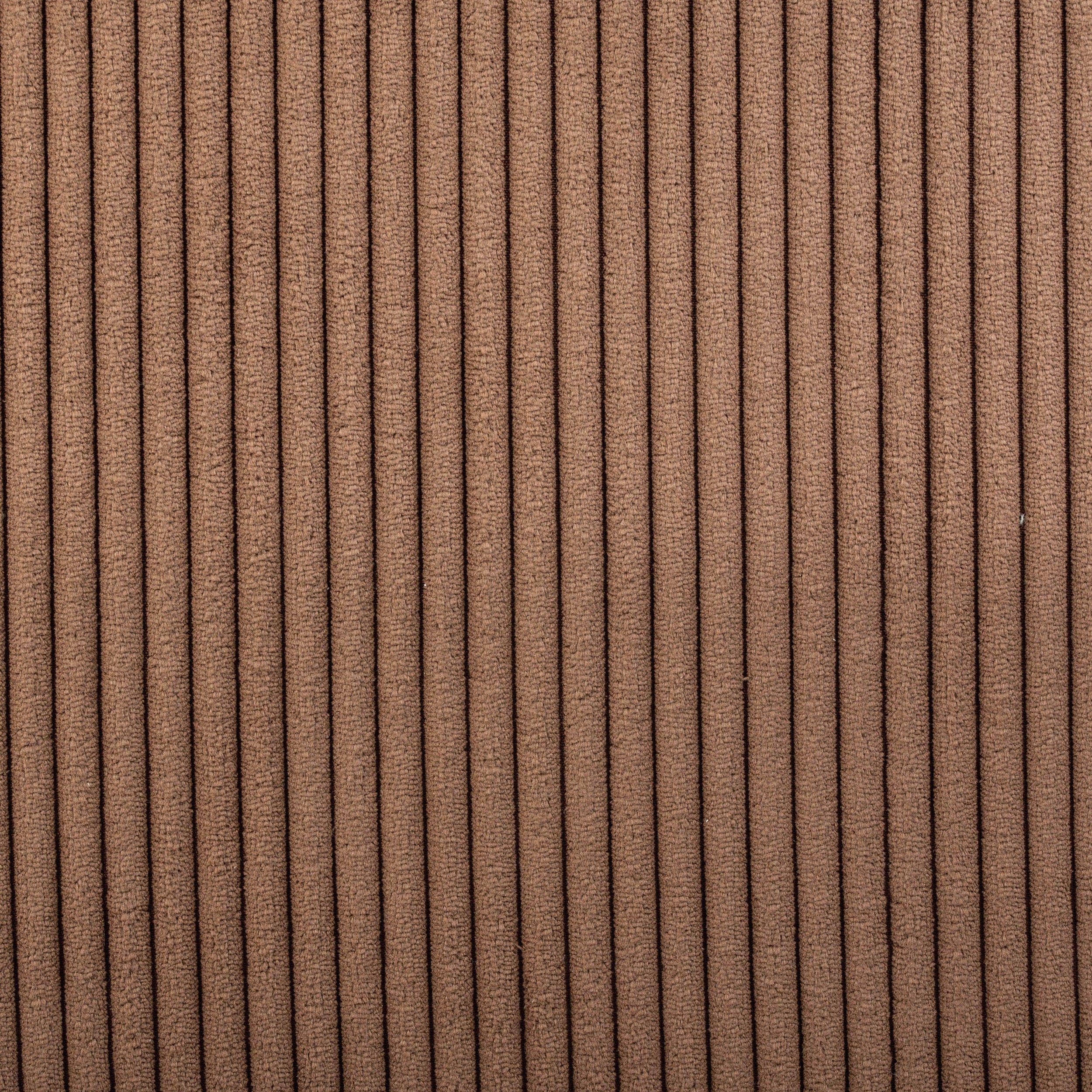 Meridian Roy Brown Microsuede Fabric Ottoman/Stool