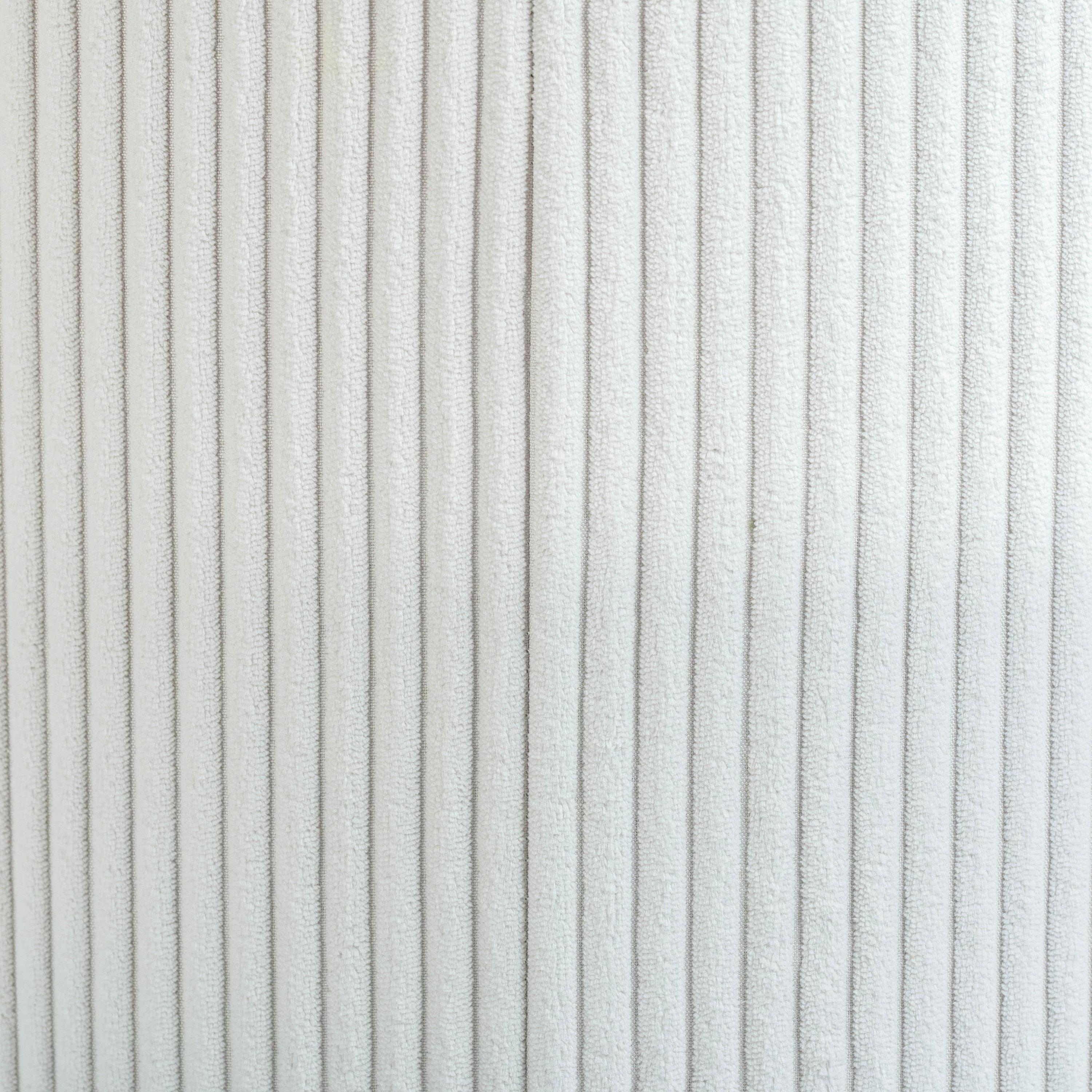 Meridian Roy Cream Microsuede Fabric Ottoman/Stool