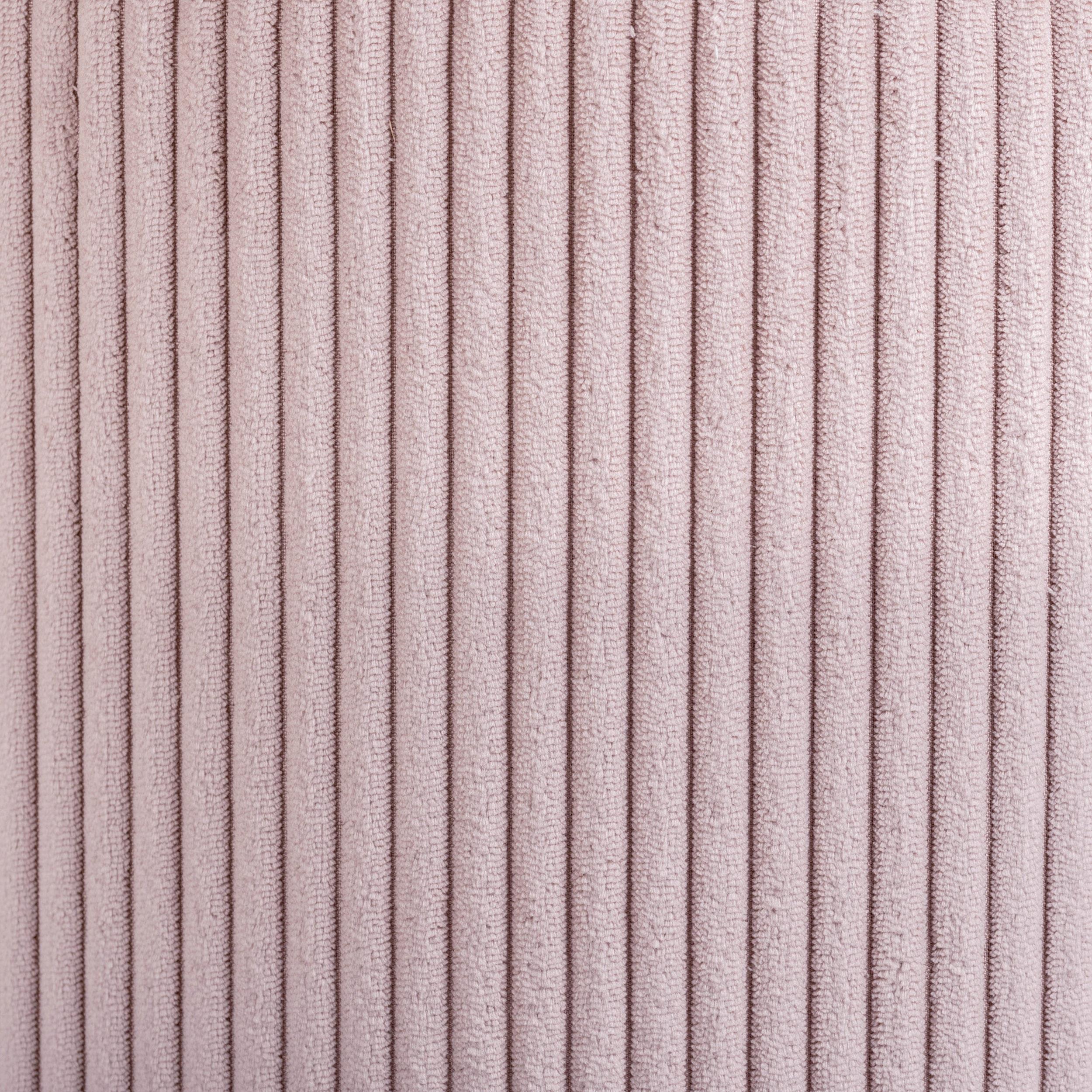 Meridian Roy Pink Microsuede Fabric Ottoman/Stool