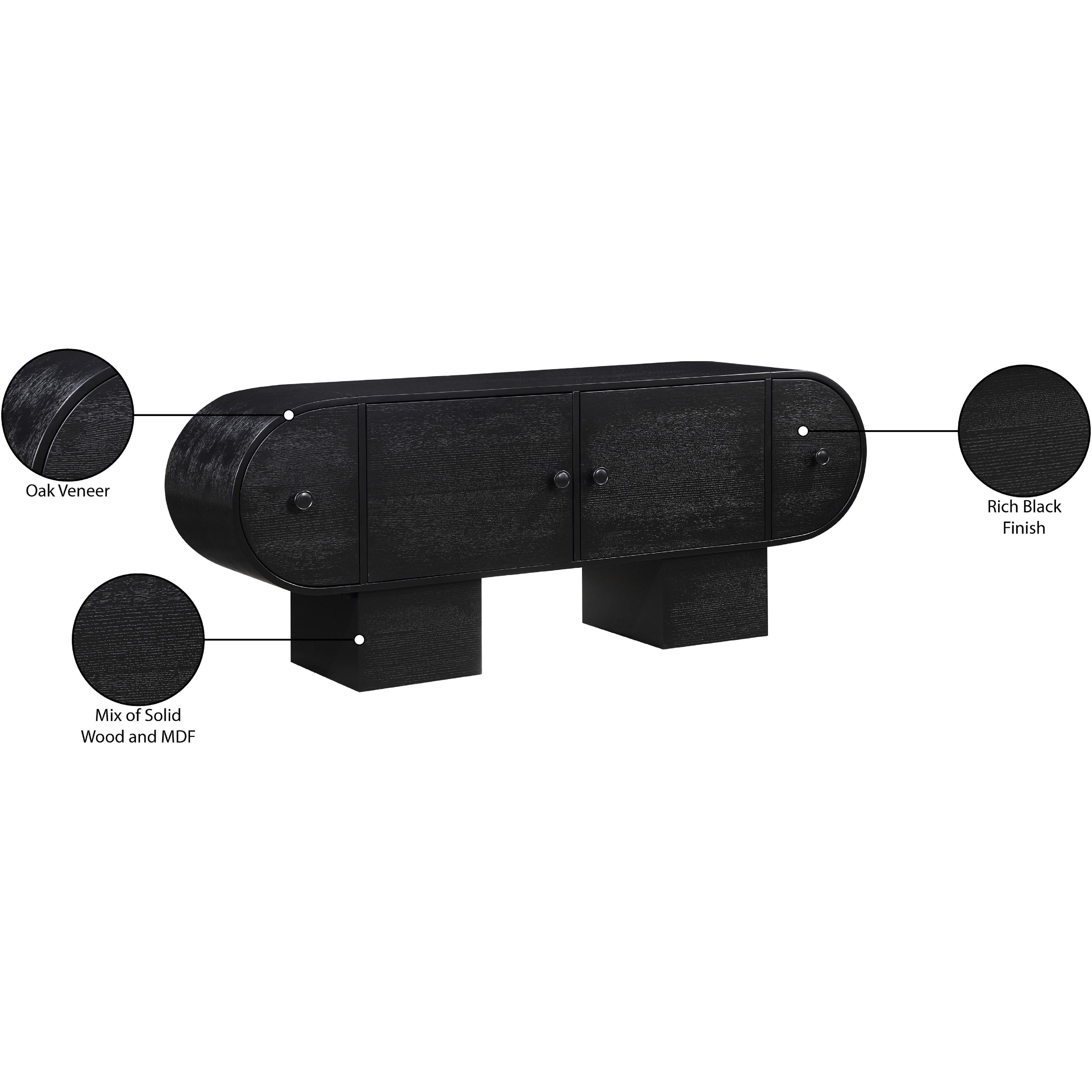 Meridian Harlow Black Sideboard/Buffet