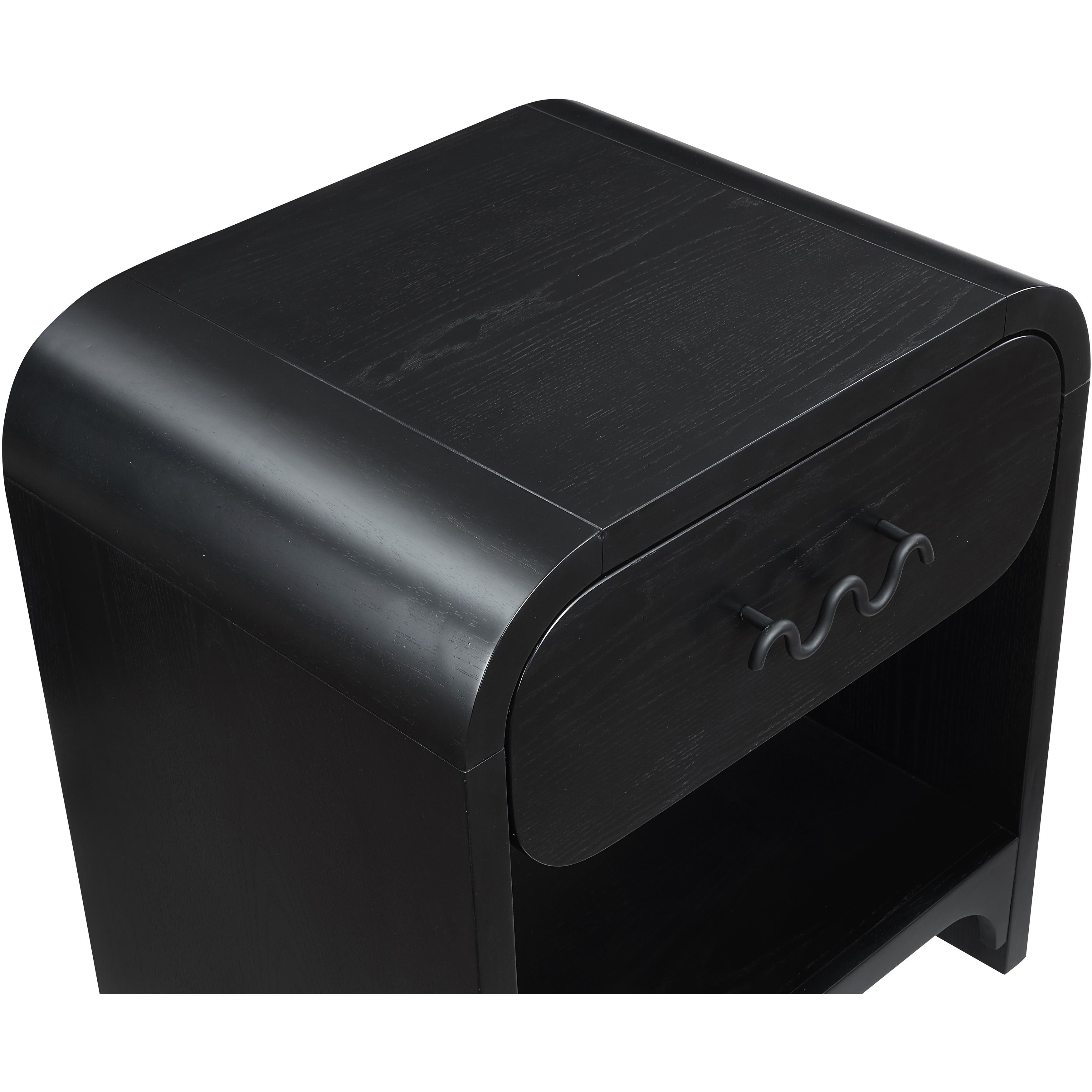 Meridian Hayes Black Night Stand / Side Table