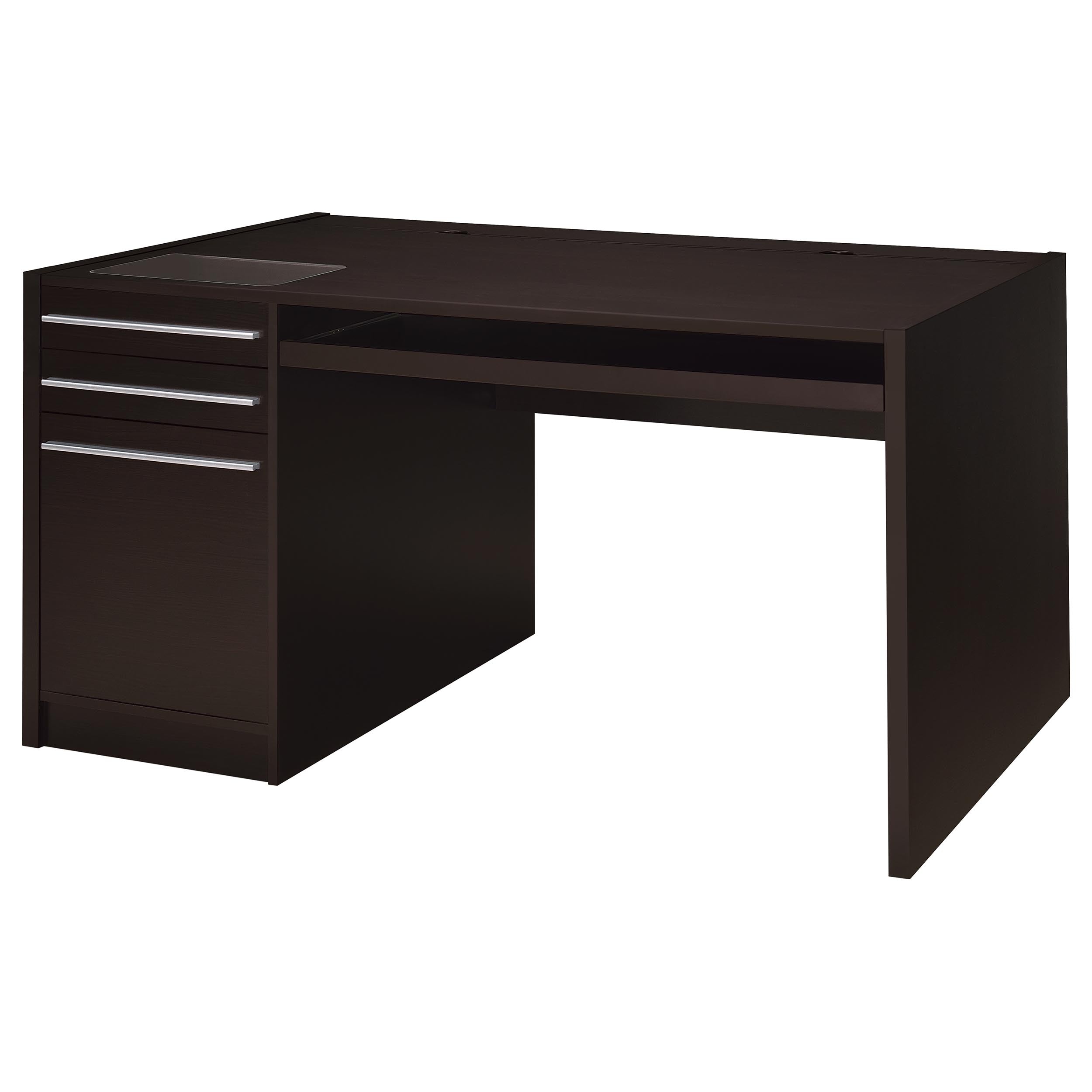 Halston 60-inch 3-drawer Office Computer Desk Cappuccino