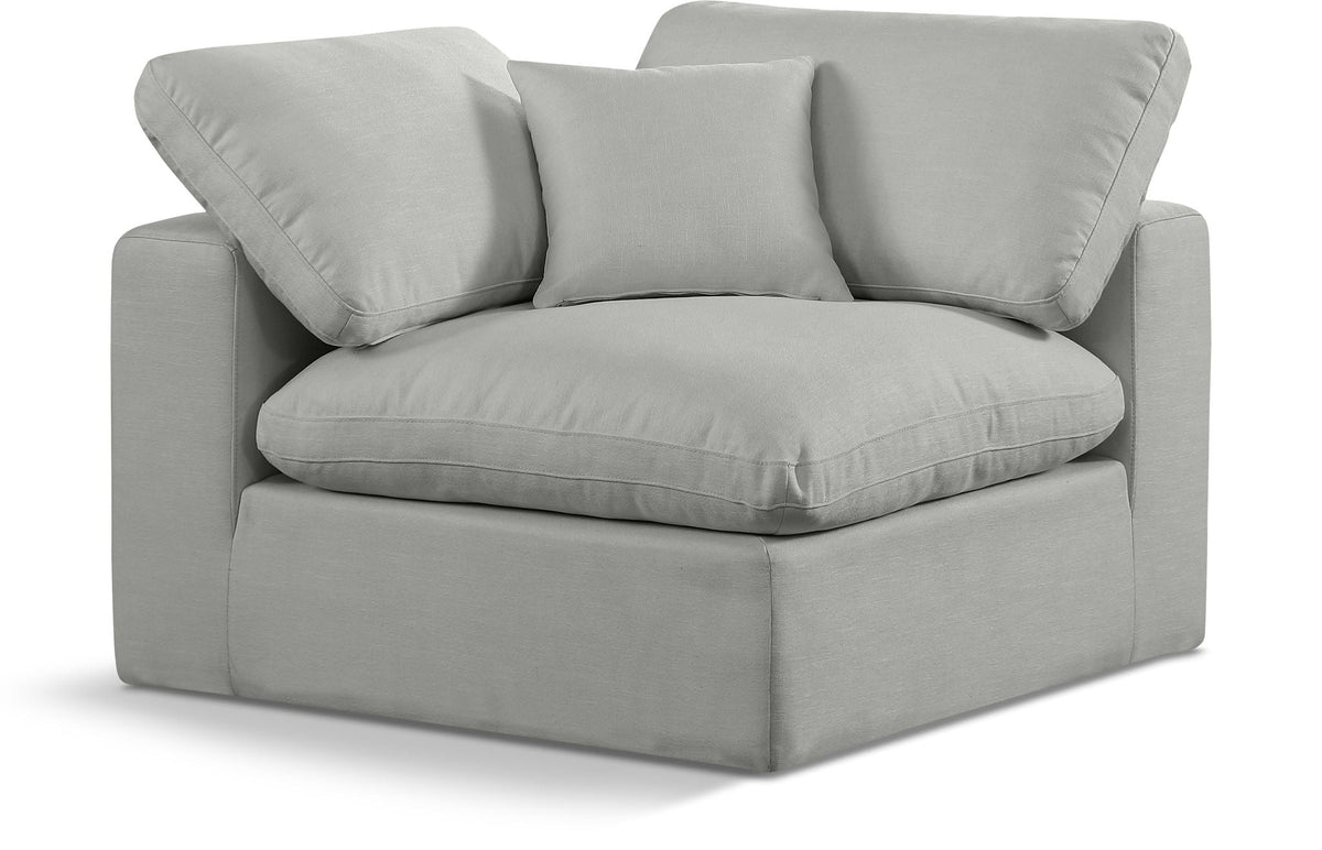 Comfy Linen Modular Sectional — Add-On: Corner Chair — Grey