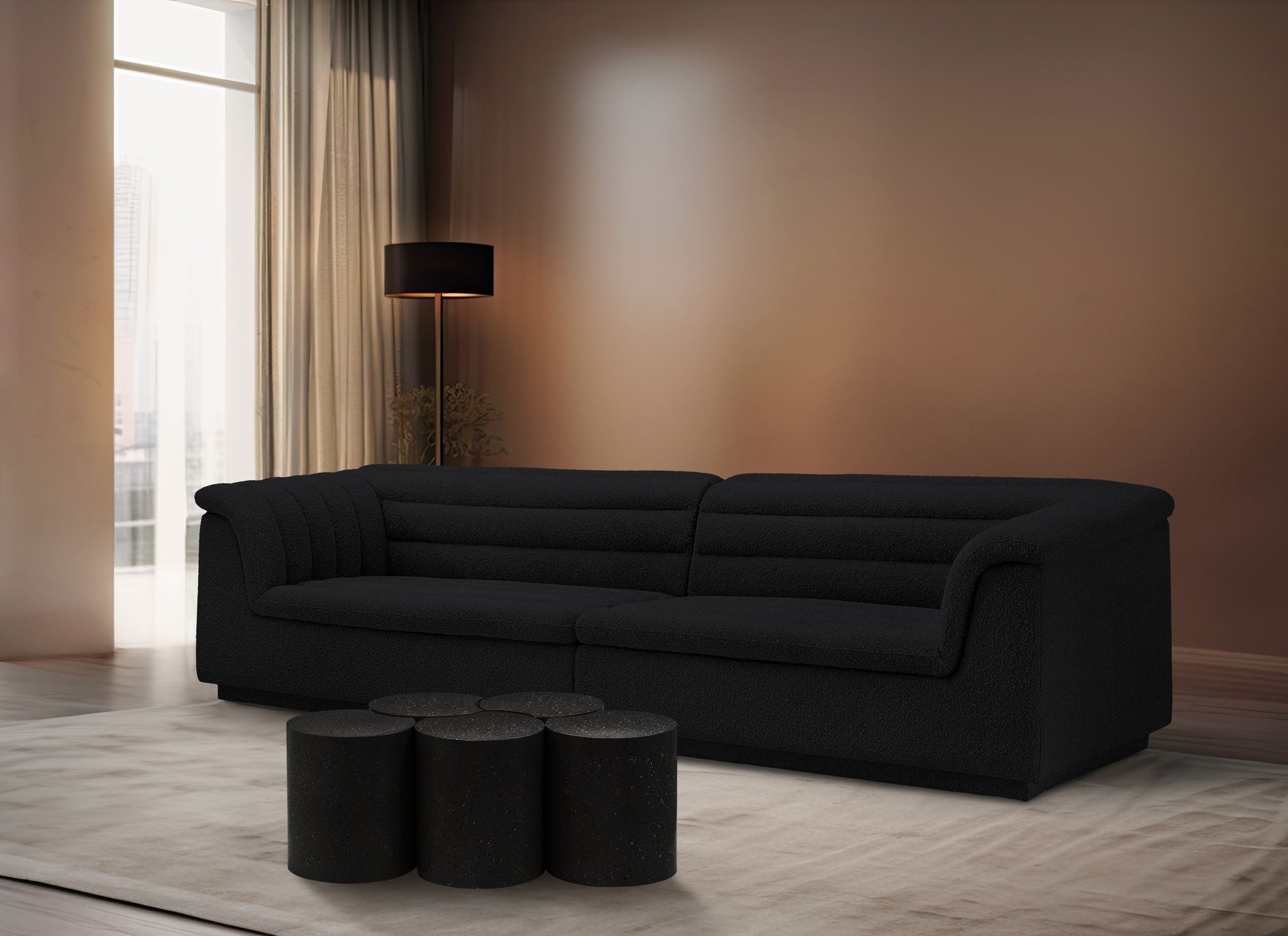 Dimple - 5 Piece Modular Coffee Table - Terazzo Finish