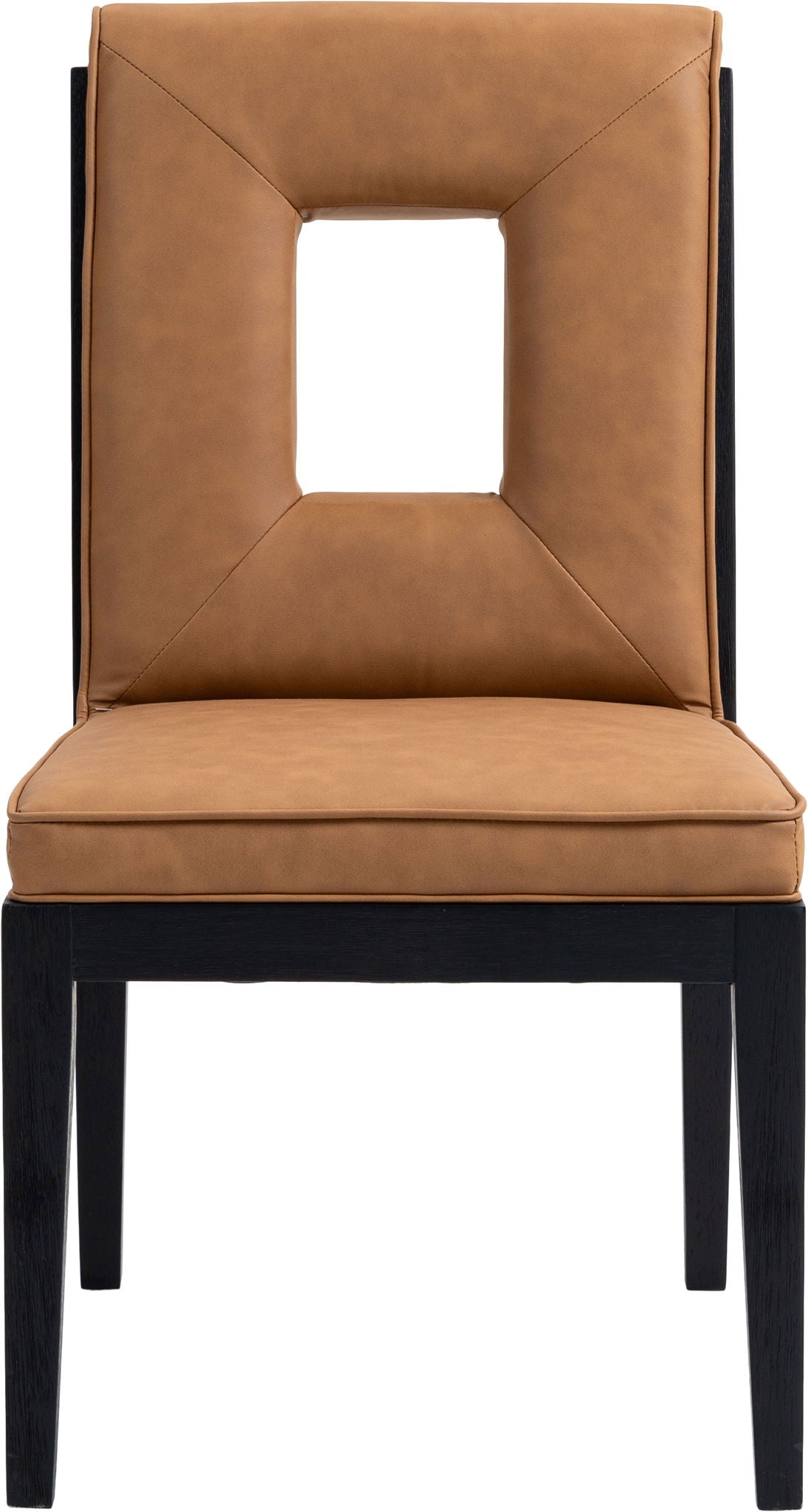 Gwendolyn - Faux Leather Dining Side Chair (Set of 2) with Black Frame
