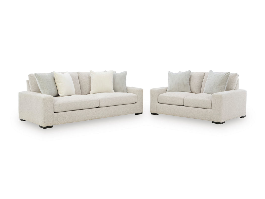 Ashley 813-10 Sofa & Loveseat Set — Feather-Blend Cushions