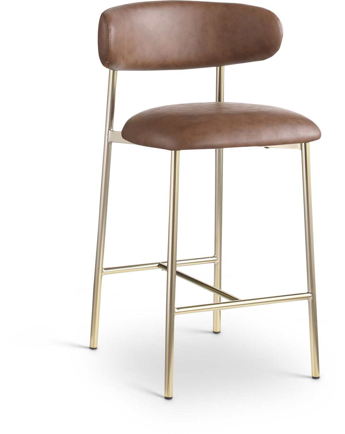 Lupita - Counter Stool (Set of 2) with Brushed Gold Frame