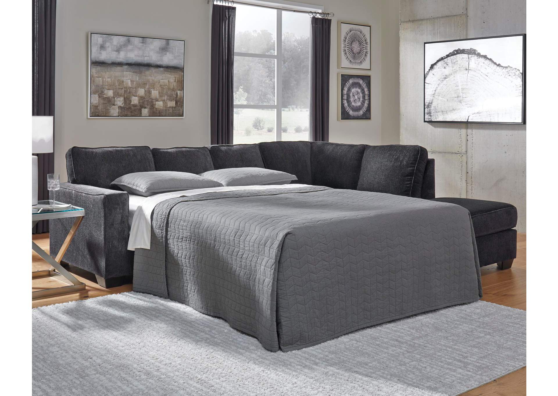 Altari sleeper sectional - sleeper open