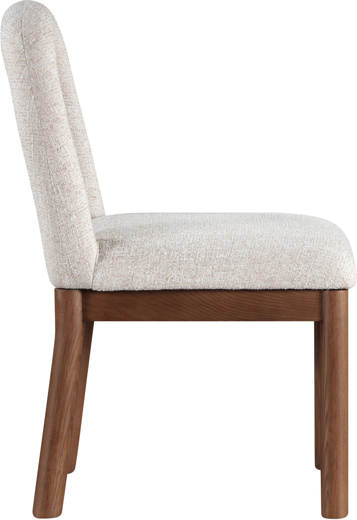 Conrad - Linen Dining Chair with Brown Legs