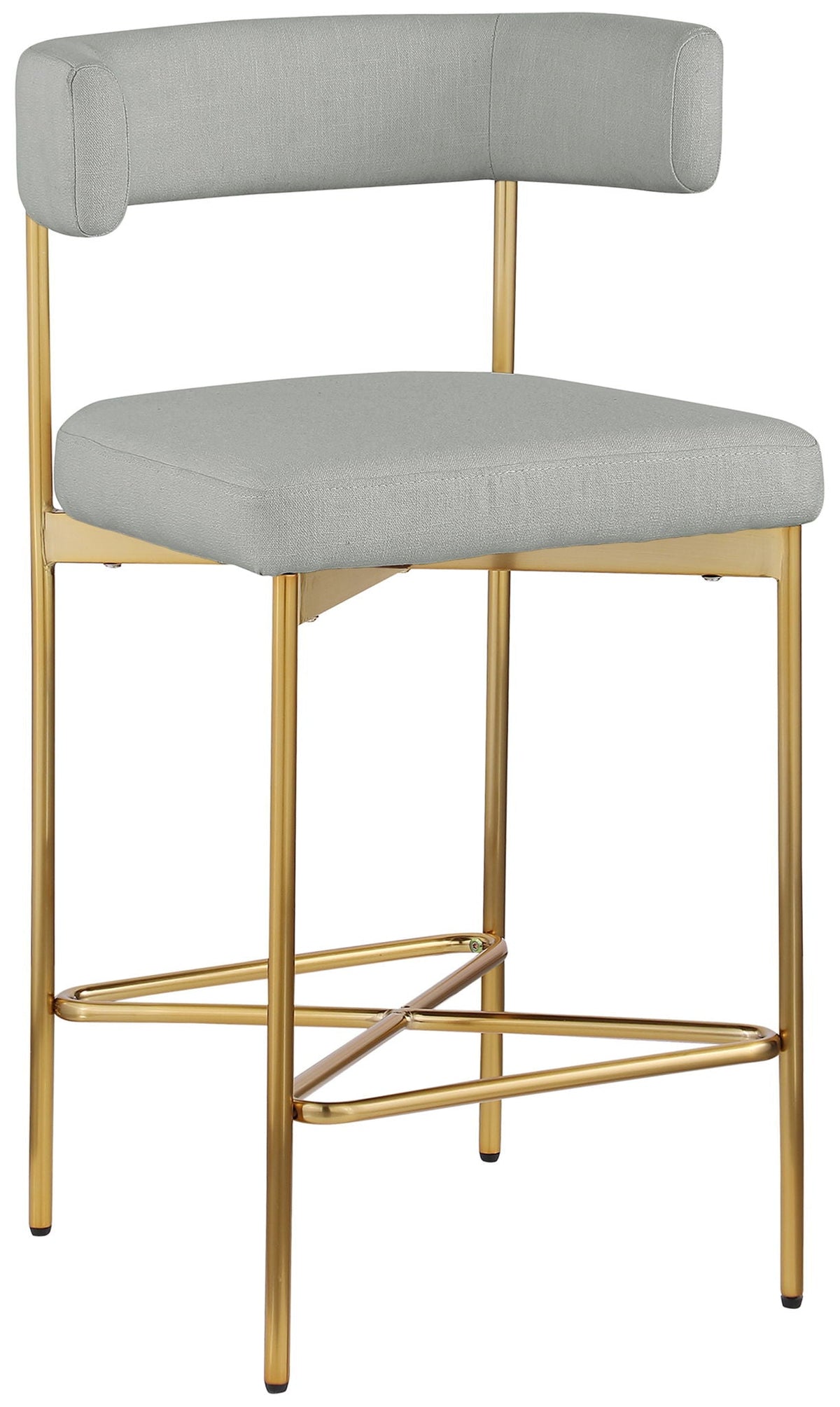 Rivage - Durable Stool (Set of 2) with Gold Frame