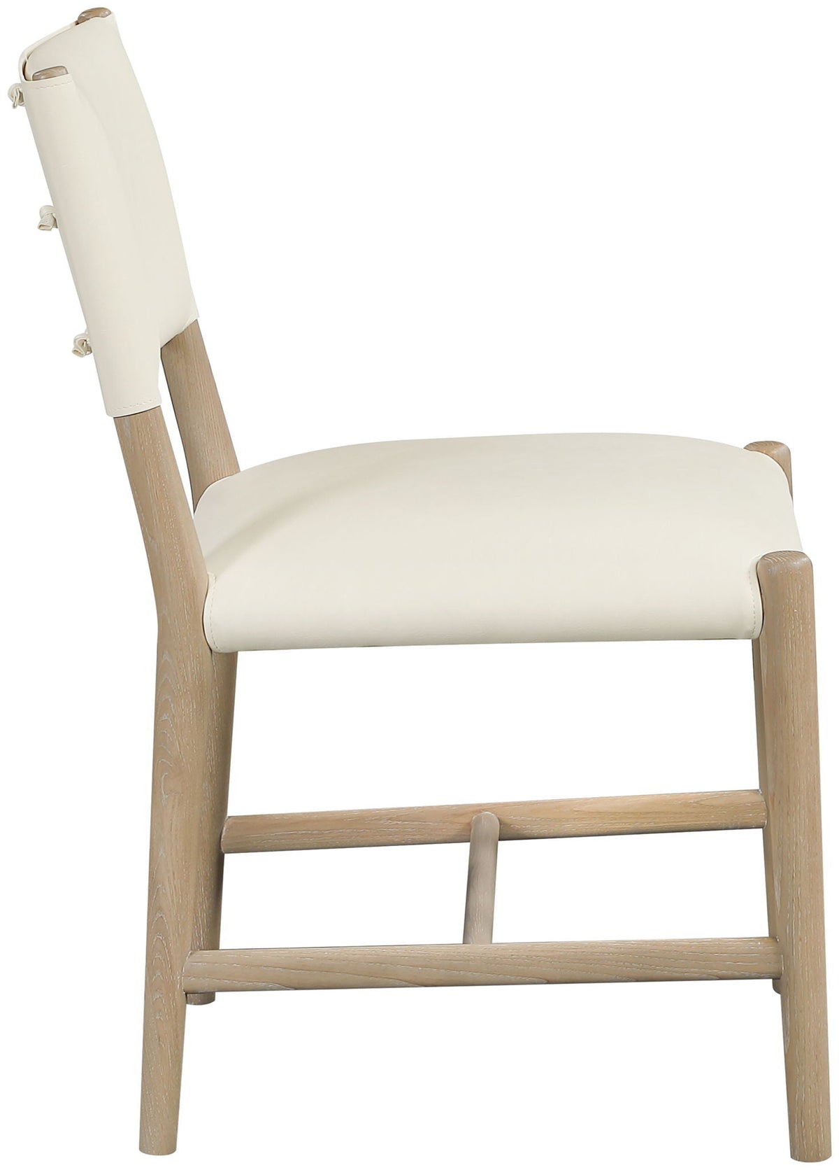 Andie Vegan Leather Dining Chair (Set of 2) with Natural Base
