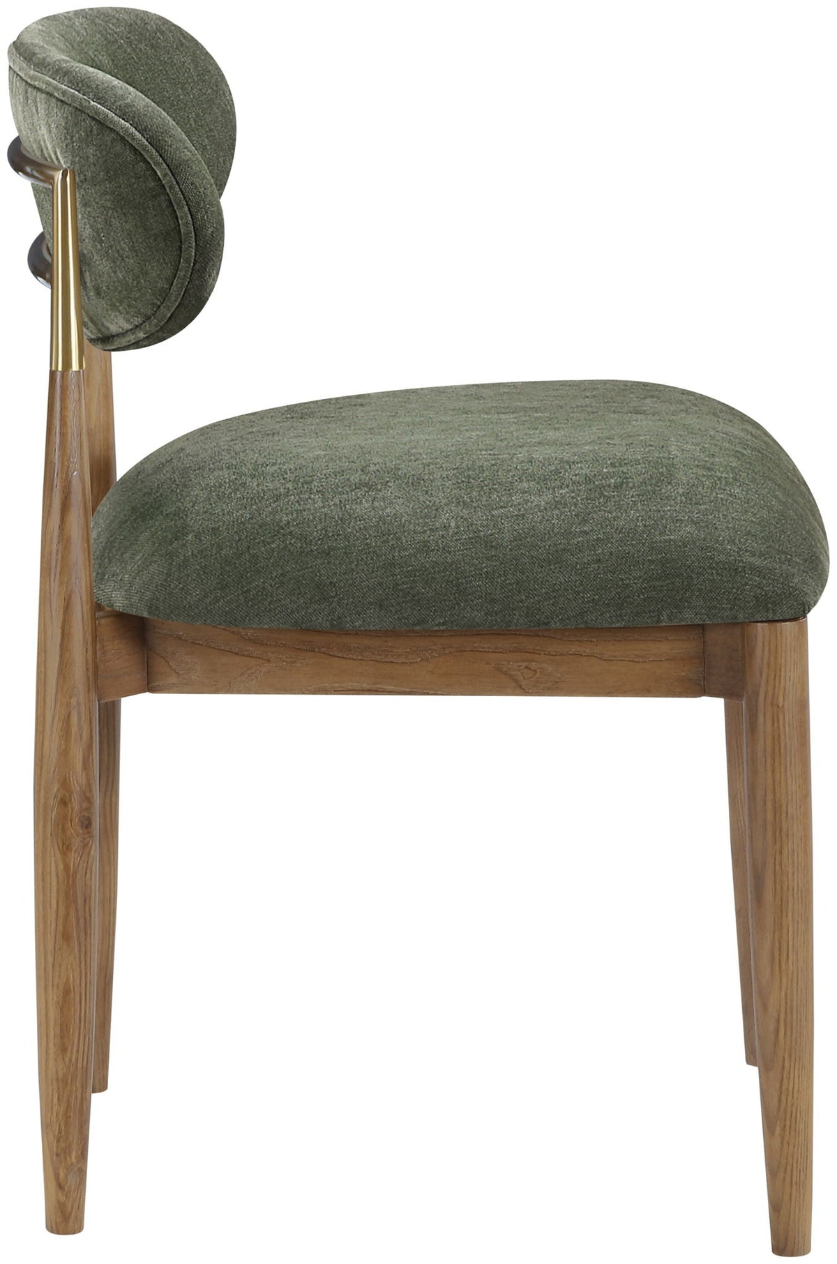 Riccio - Fabric Dining Side Chair (Set of 2) with Walnut Frame