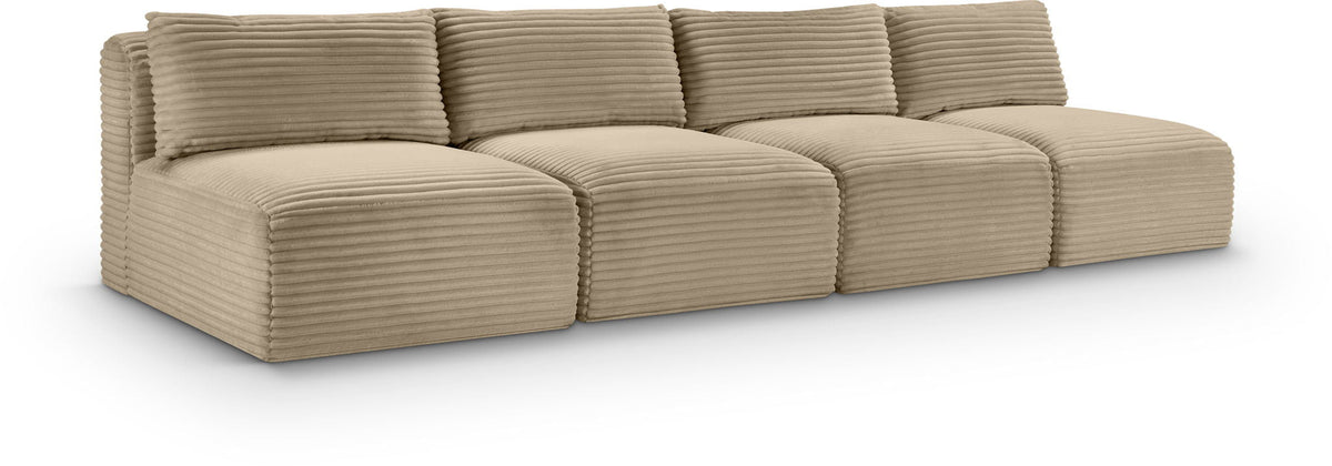Shaggy - 4 Seat Modular Armless Sofa - Sofa