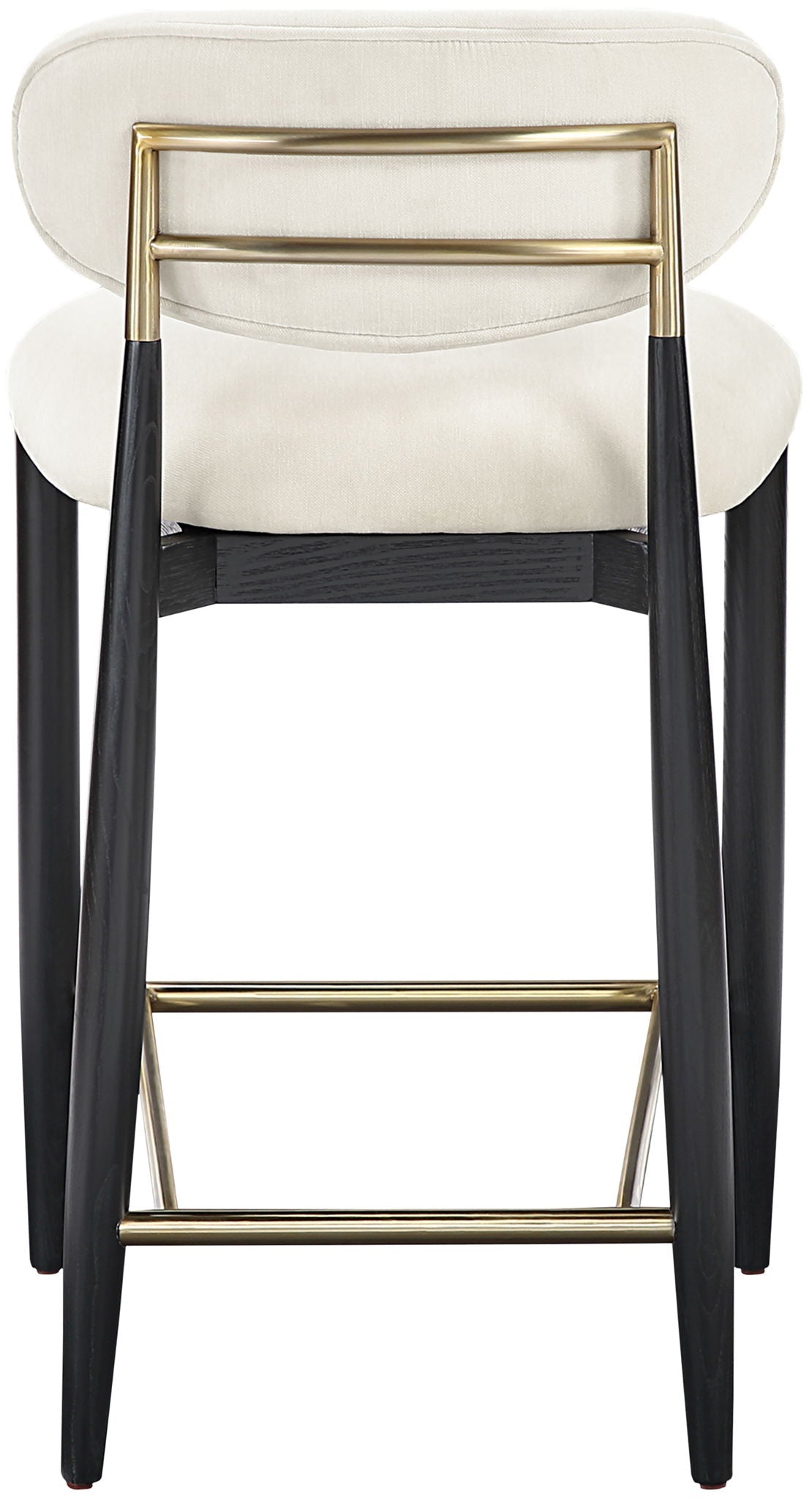 Riccio Fabric Counter Stool with Black Frame