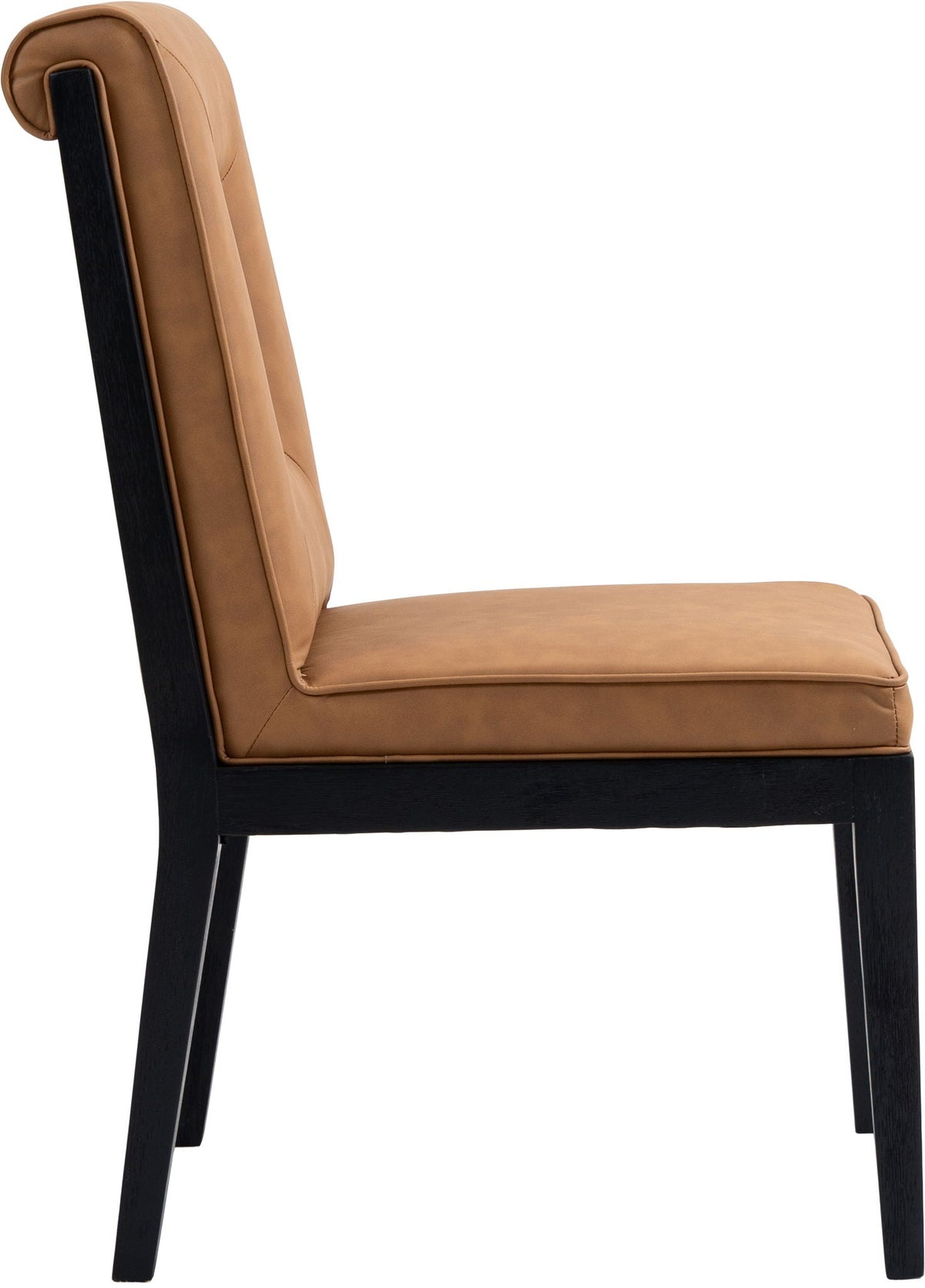 Gwendolyn - Faux Leather Dining Side Chair (Set of 2) with Black Frame