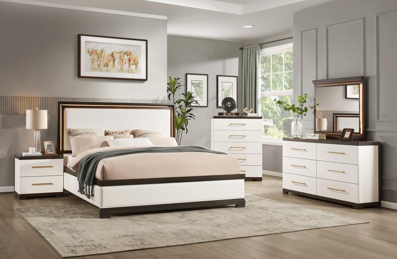 B126 White Nightstand — 26 in. wide