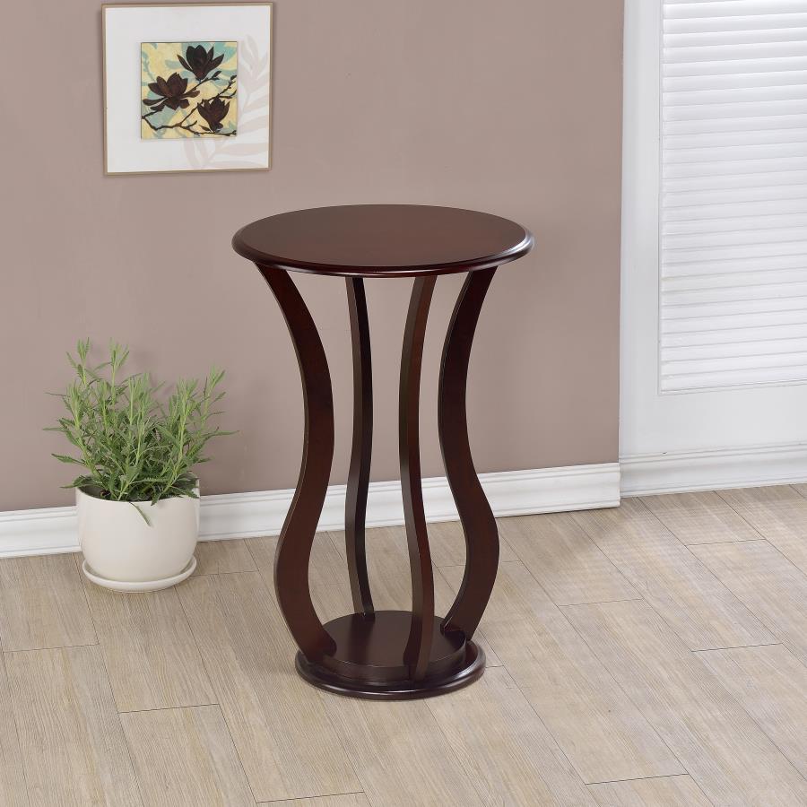 Elton Round Faux Marble Top Plant Stand