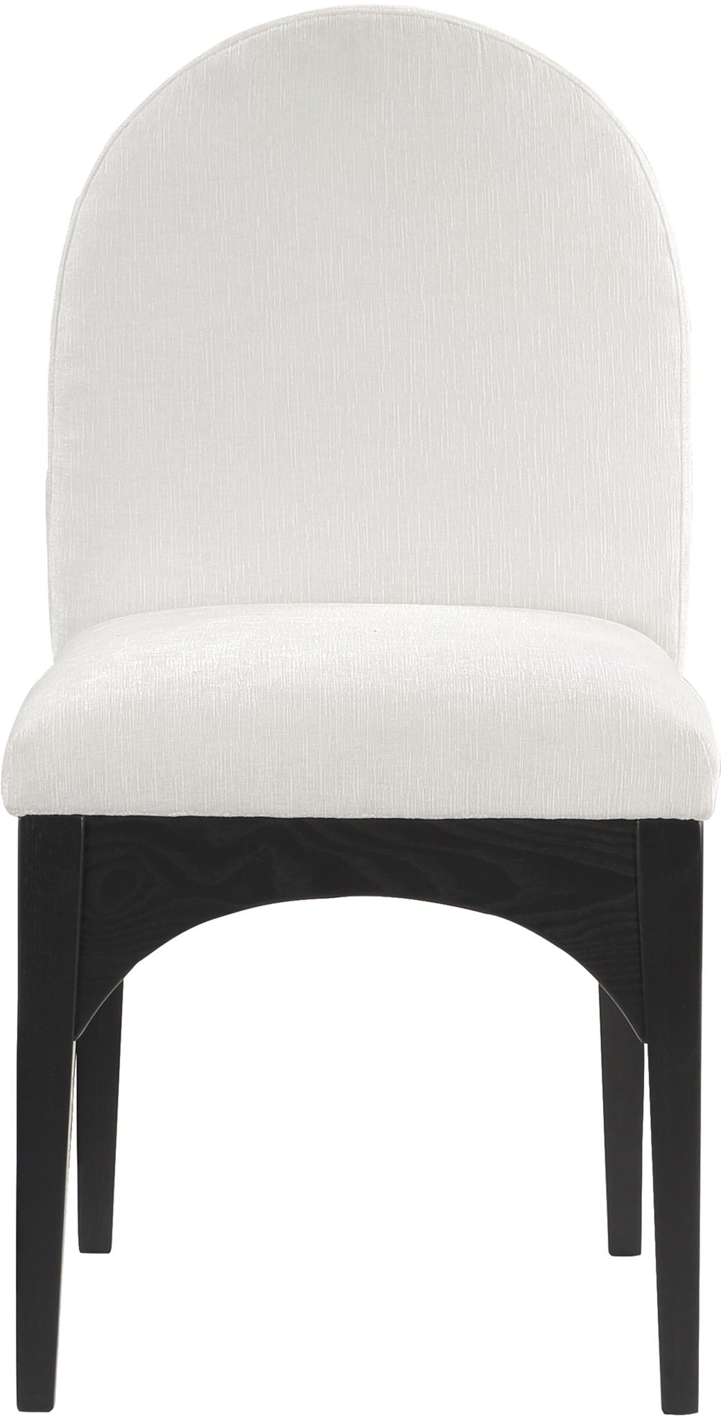 Waldorf - Chenille Dining Side Chair with Black Legs