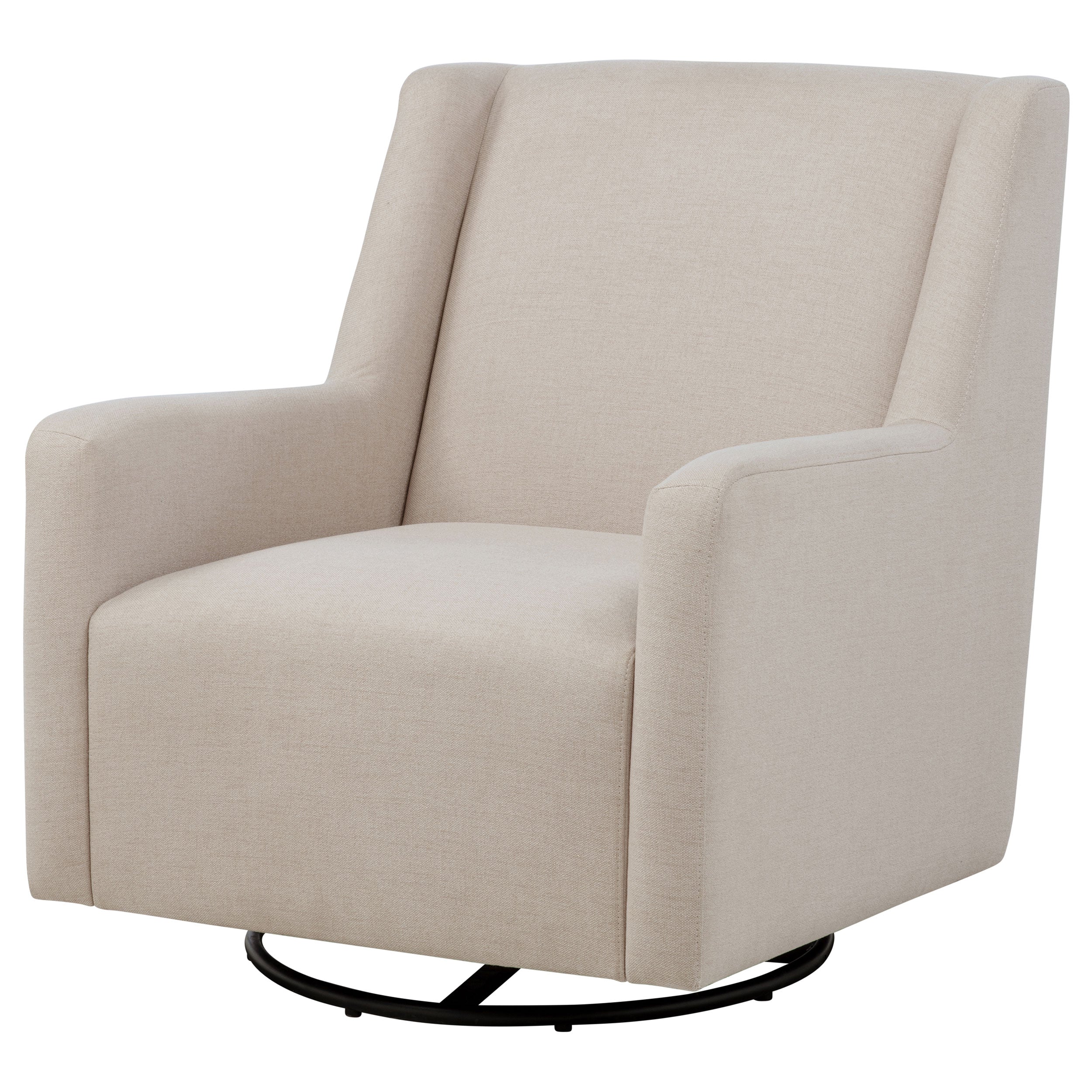 Sorrel Fabric Upholstered Swivel Glider Arm Chair Latte