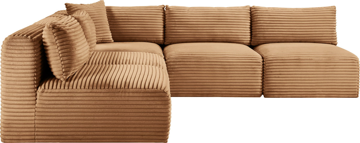 Shaggy - 5 Piece Modular Corner Armless Sectional - Sectional