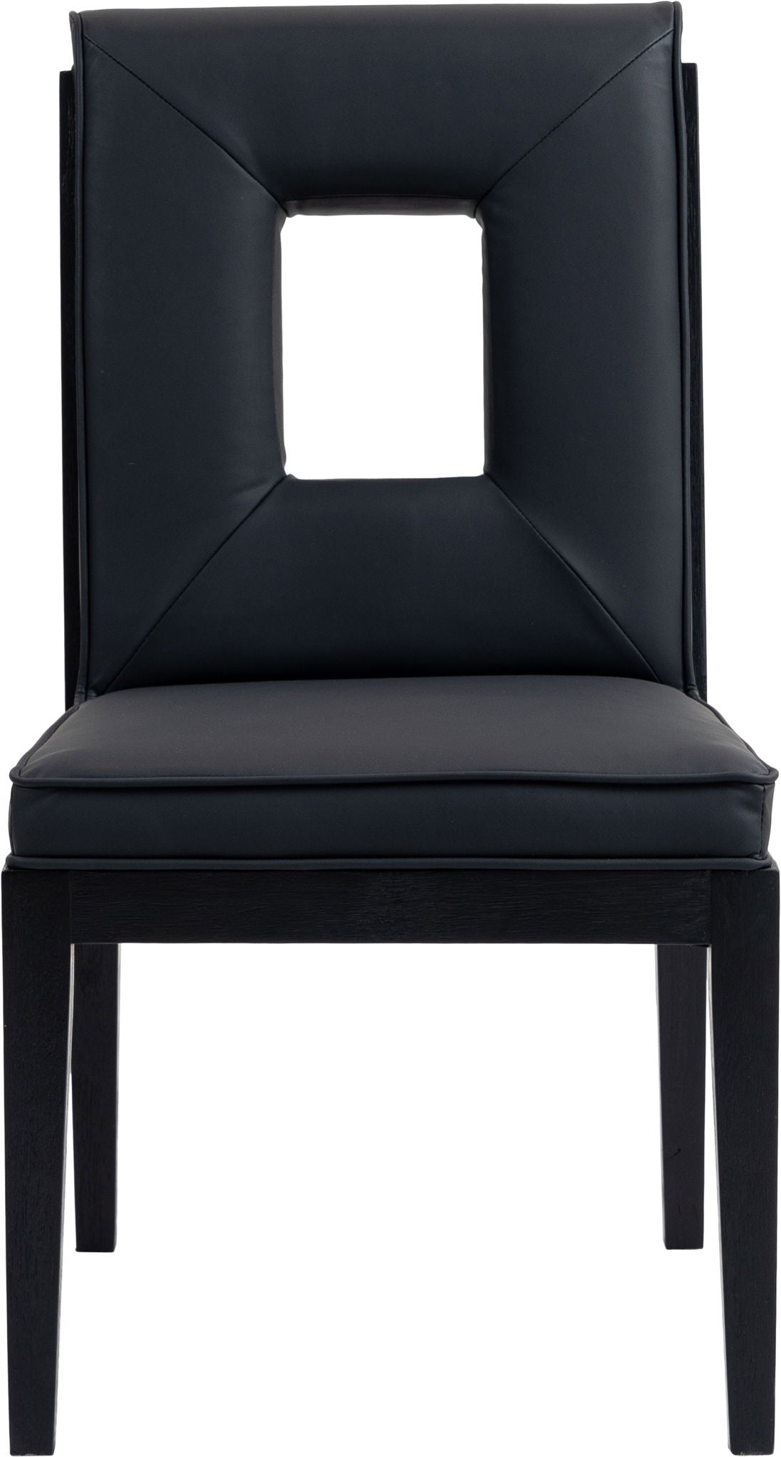 Gwendolyn - Faux Leather Dining Side Chair (Set of 2) with Black Frame