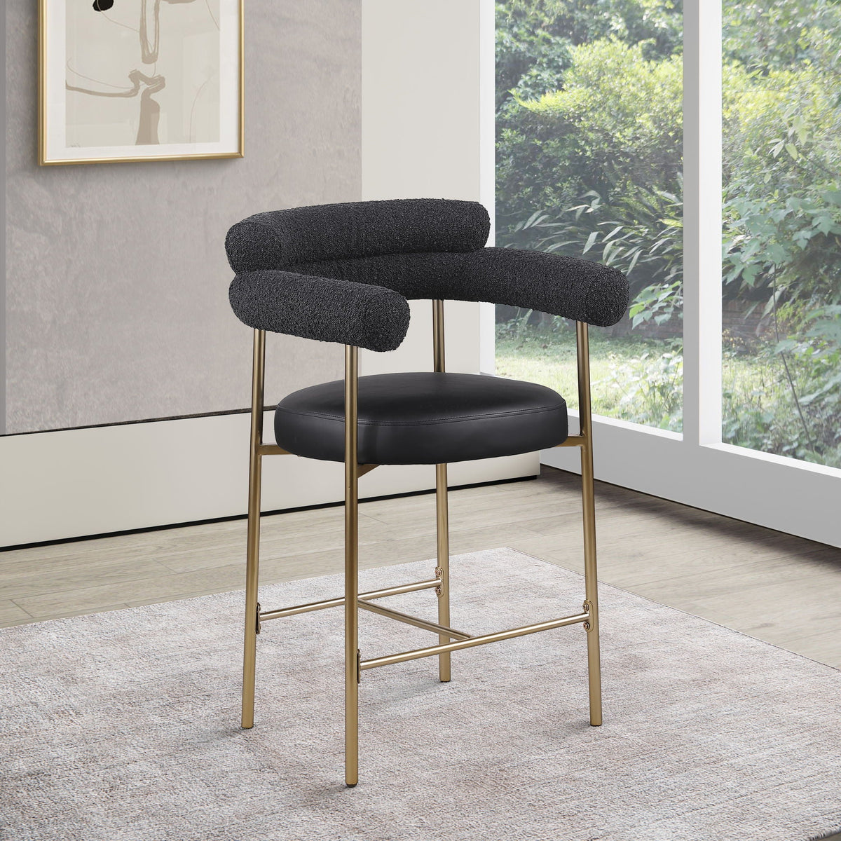 Blake - Counter Stool (Set of 2) with Bronze Legs