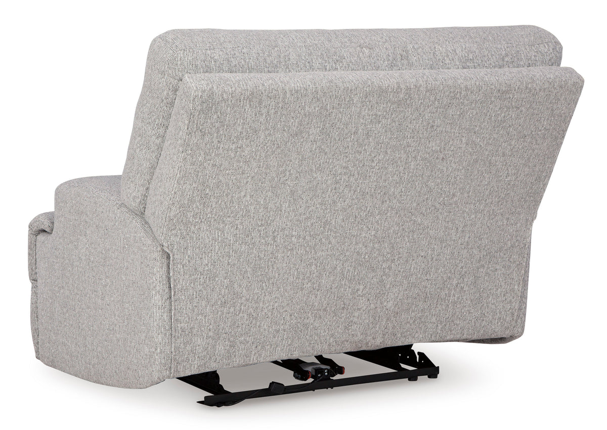 Acklen Place Pewter Power Recliner — Wide Seat & Power Headrest
