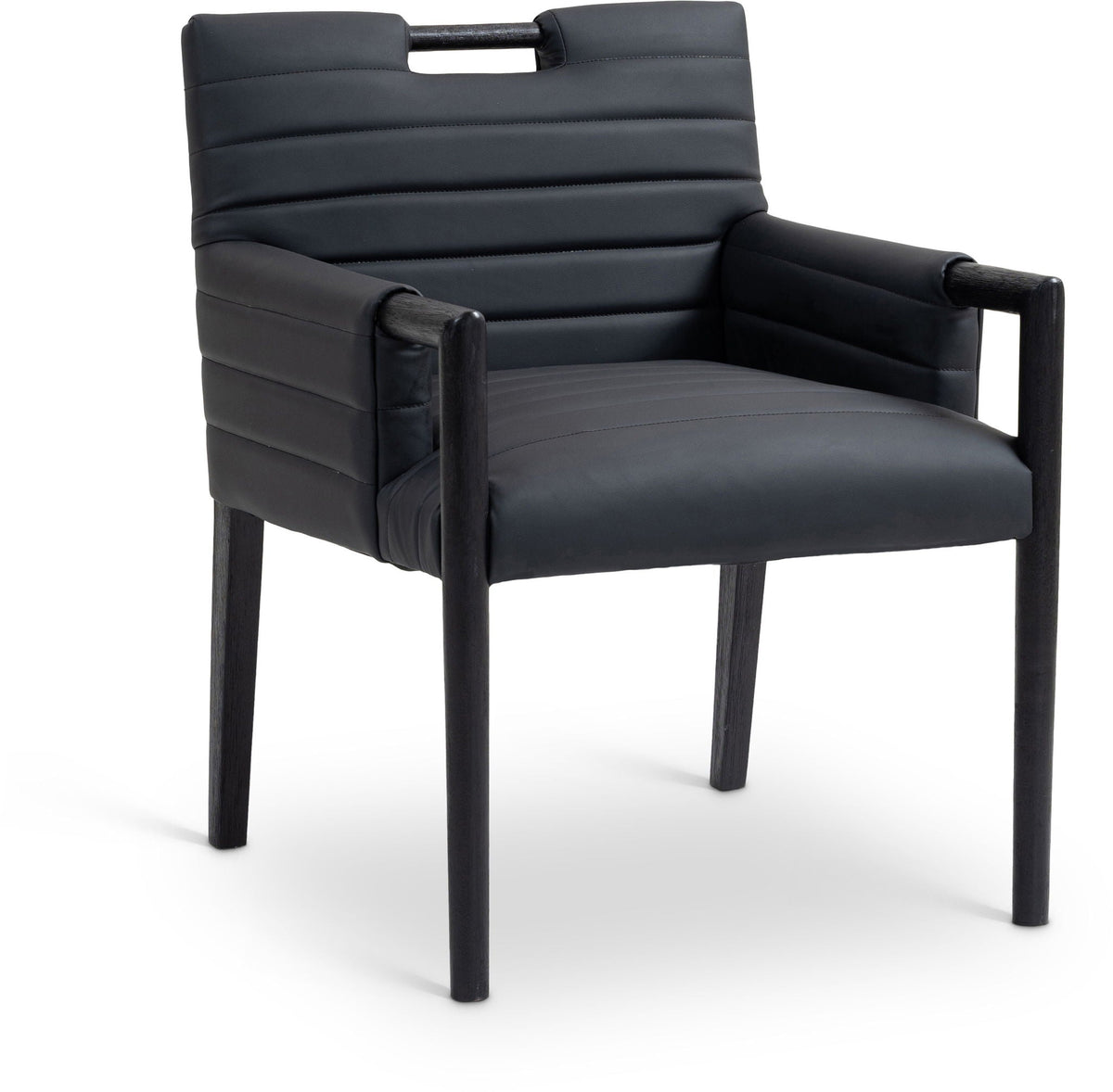 Aimee - Dining Arm Chair with Black Legs