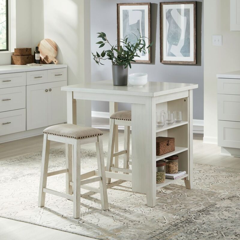 942 White 3-Piece Dining Set — Table & 2 Chairs