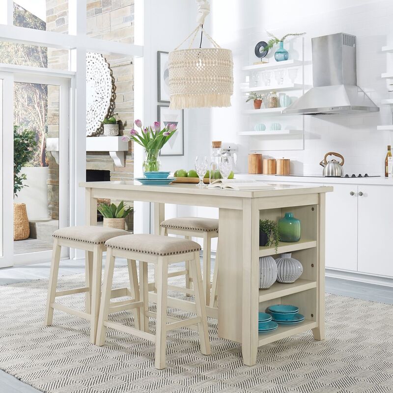 942 5-Piece Dining Set — 60″ Table & 4 Chairs