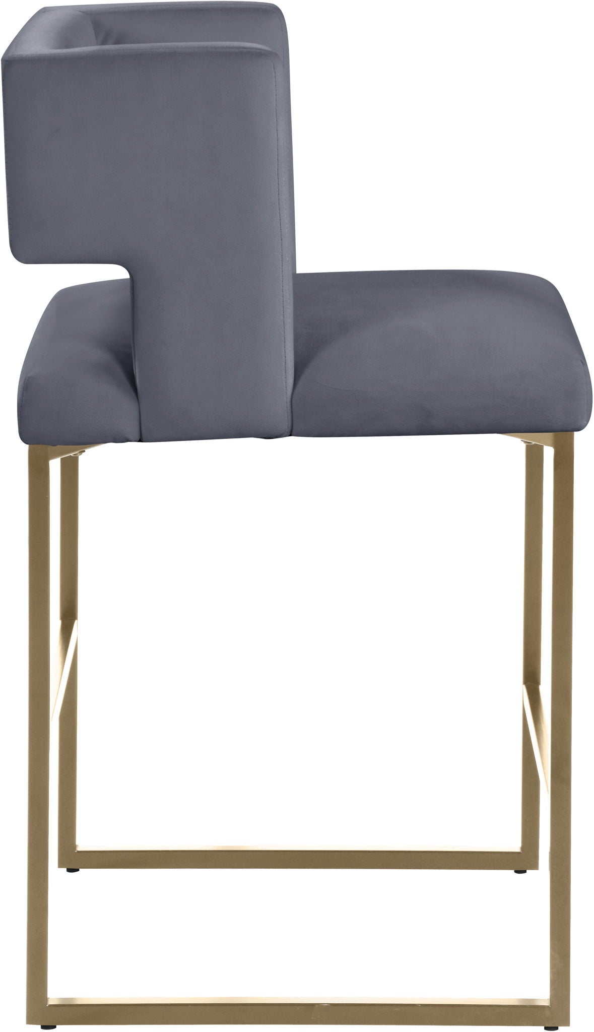 Caleb - Counter Stool (Set of 2) with Gold Legs