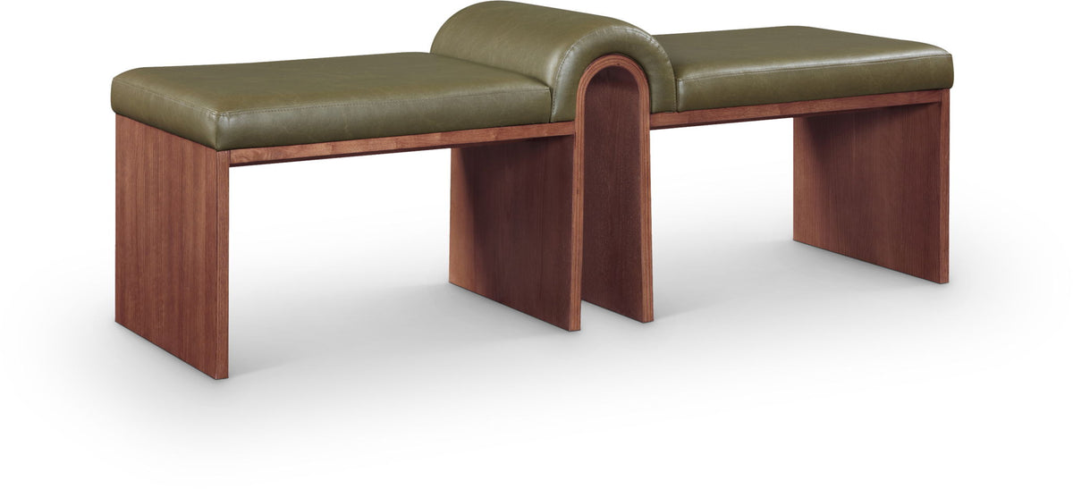 Delphine - Bench with Walnut Base