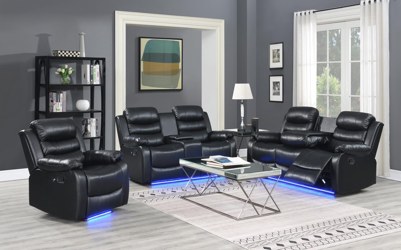 U154 - Motion LED Sofa - Black