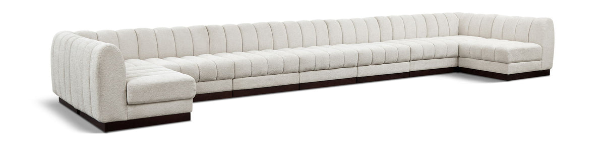 Quinn Chenille Modular Sectional — 9-Piece Sectional — Cream