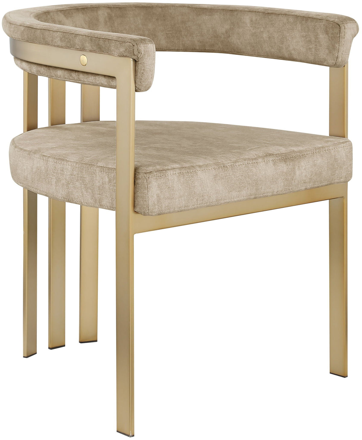 Marcello Velvet Dining Chair — 4 Color Options - Beige (2)