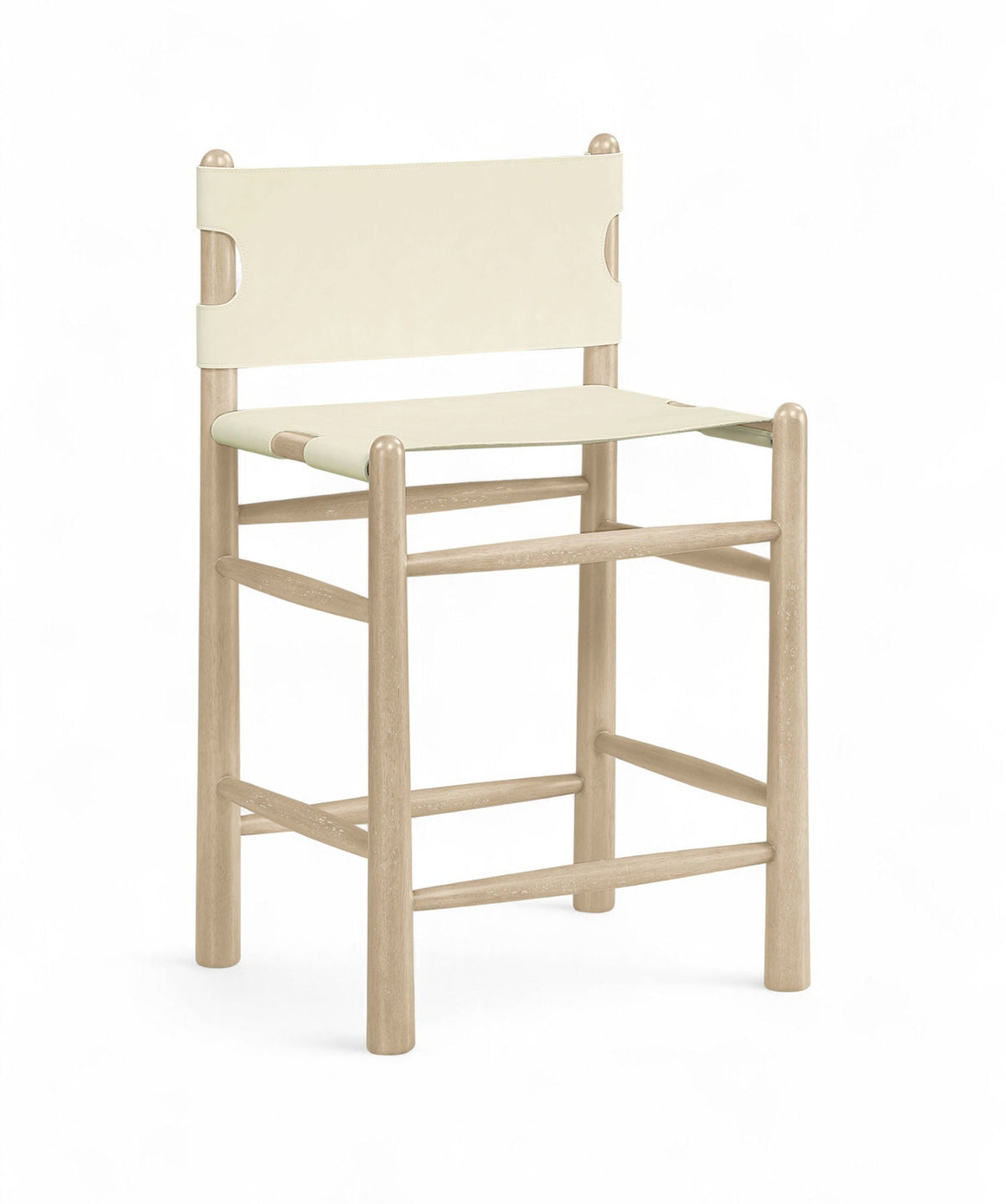 Santos Upholstered Counter Stool with Natural Base