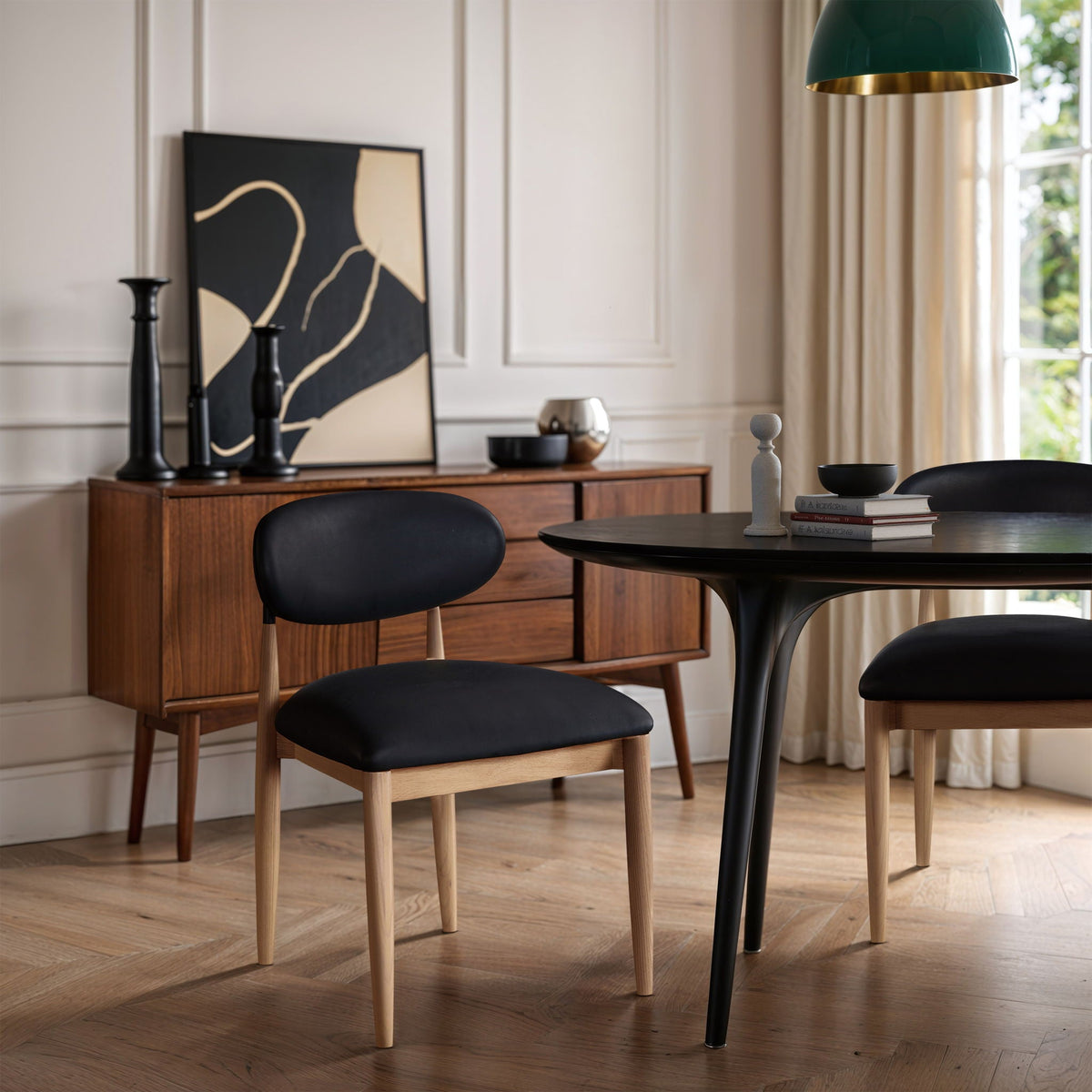 Riccio - Side Chair (Set of 2) with Natural Frame