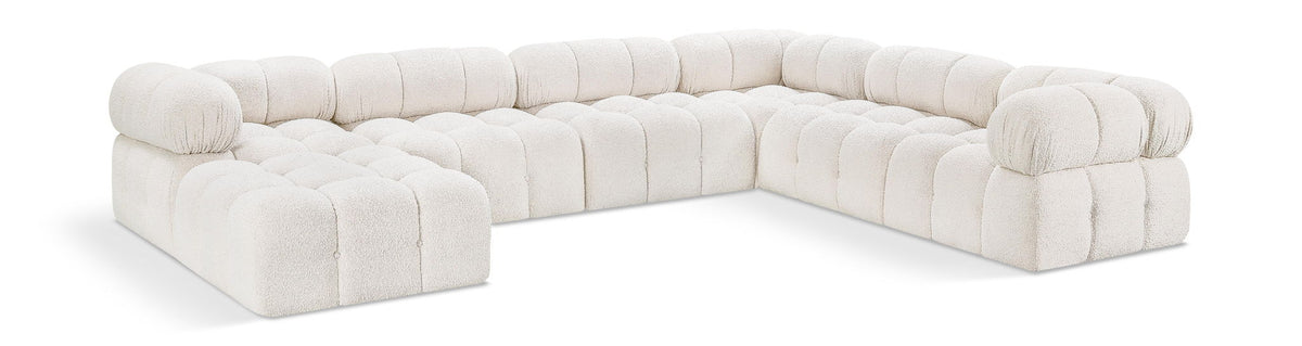 Ames Boucle Modular Sectional — 7-Piece Sectional — Cream