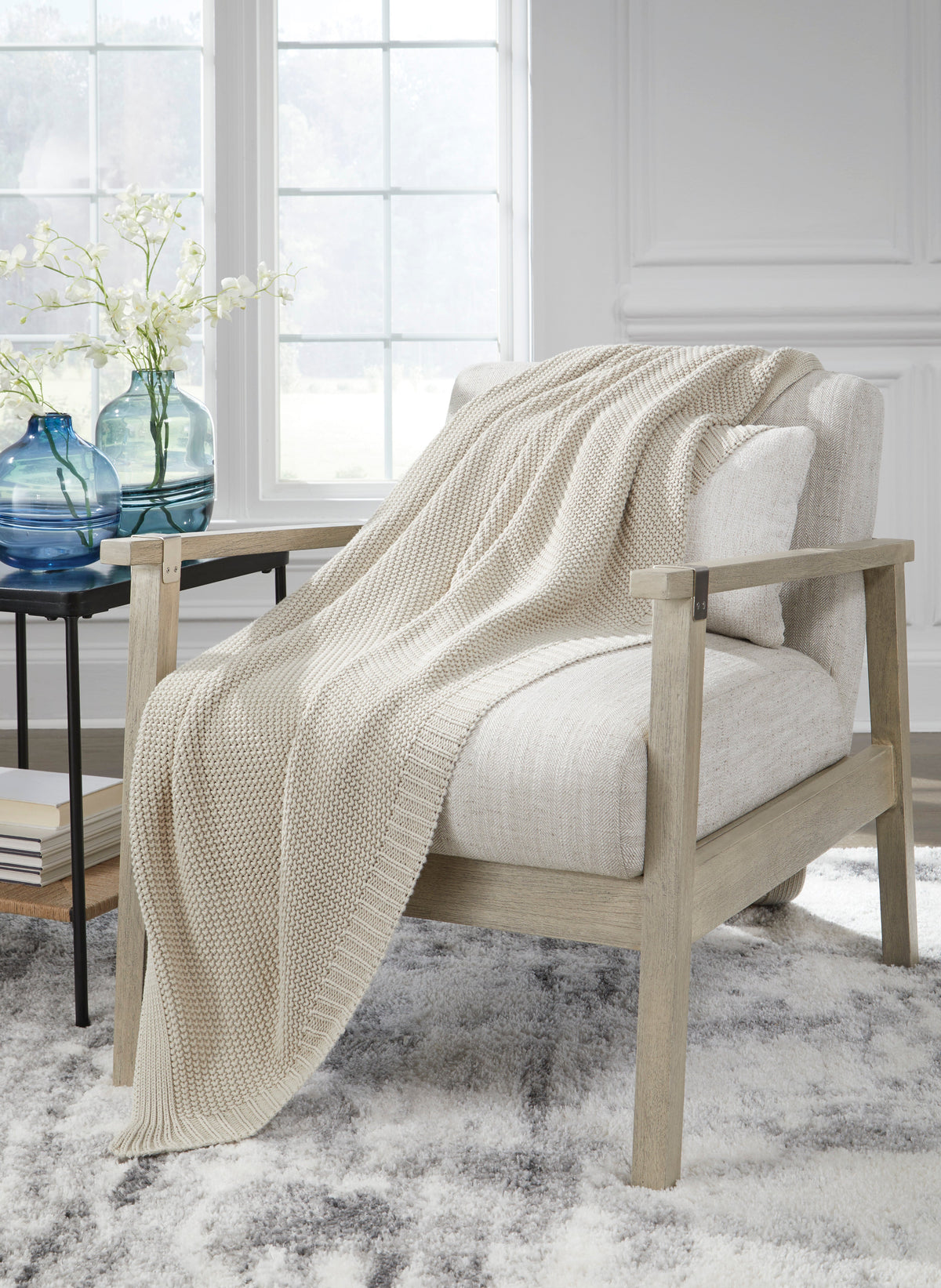 Gayelery Cotton Throw Blanket, 2 Colors