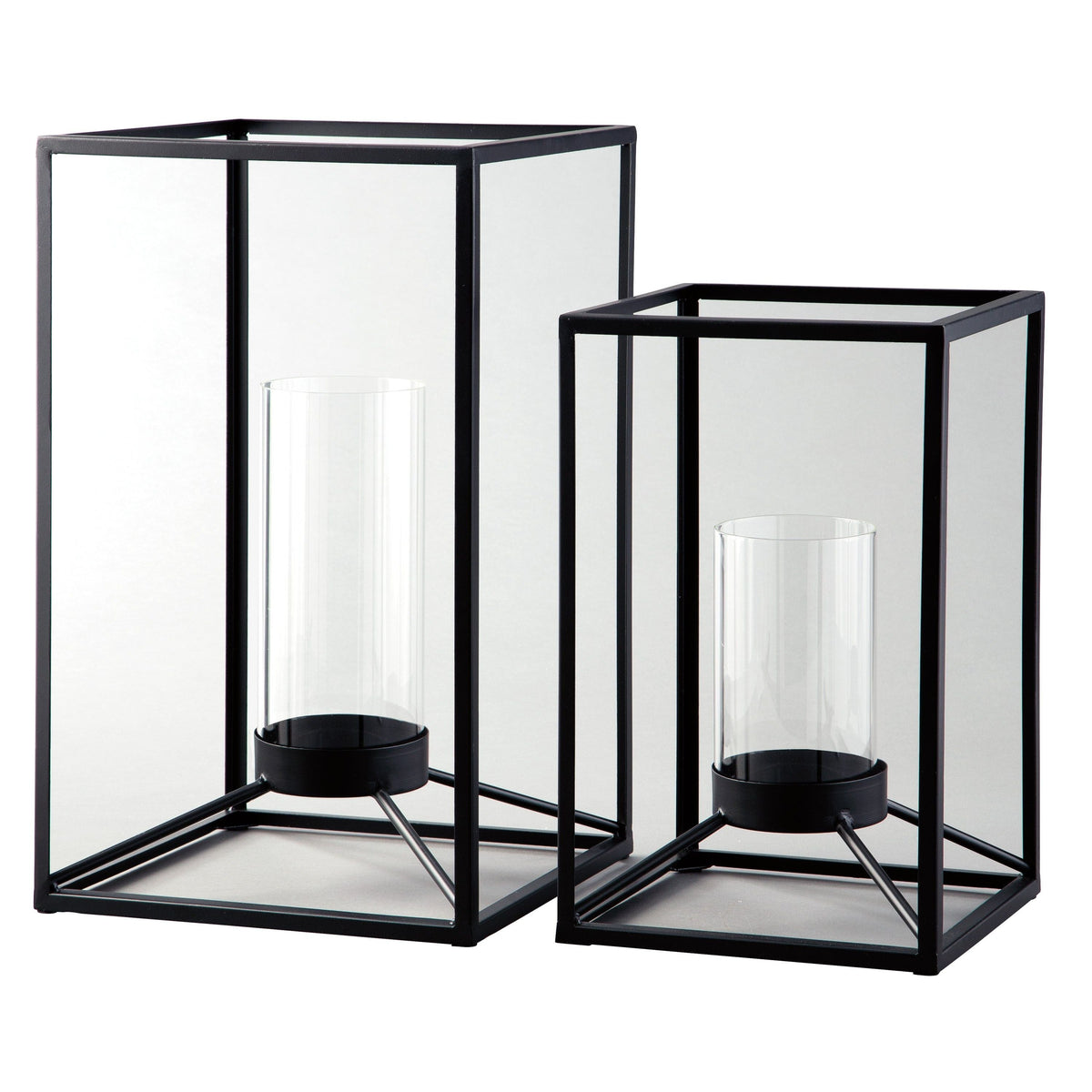 Dimtrois Black 2-Piece Lantern Set