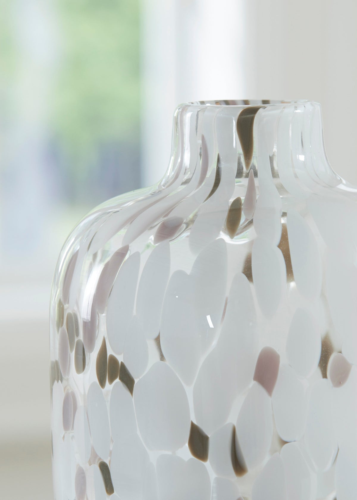 Keelton Neutral-Hued Blown Glass Vase