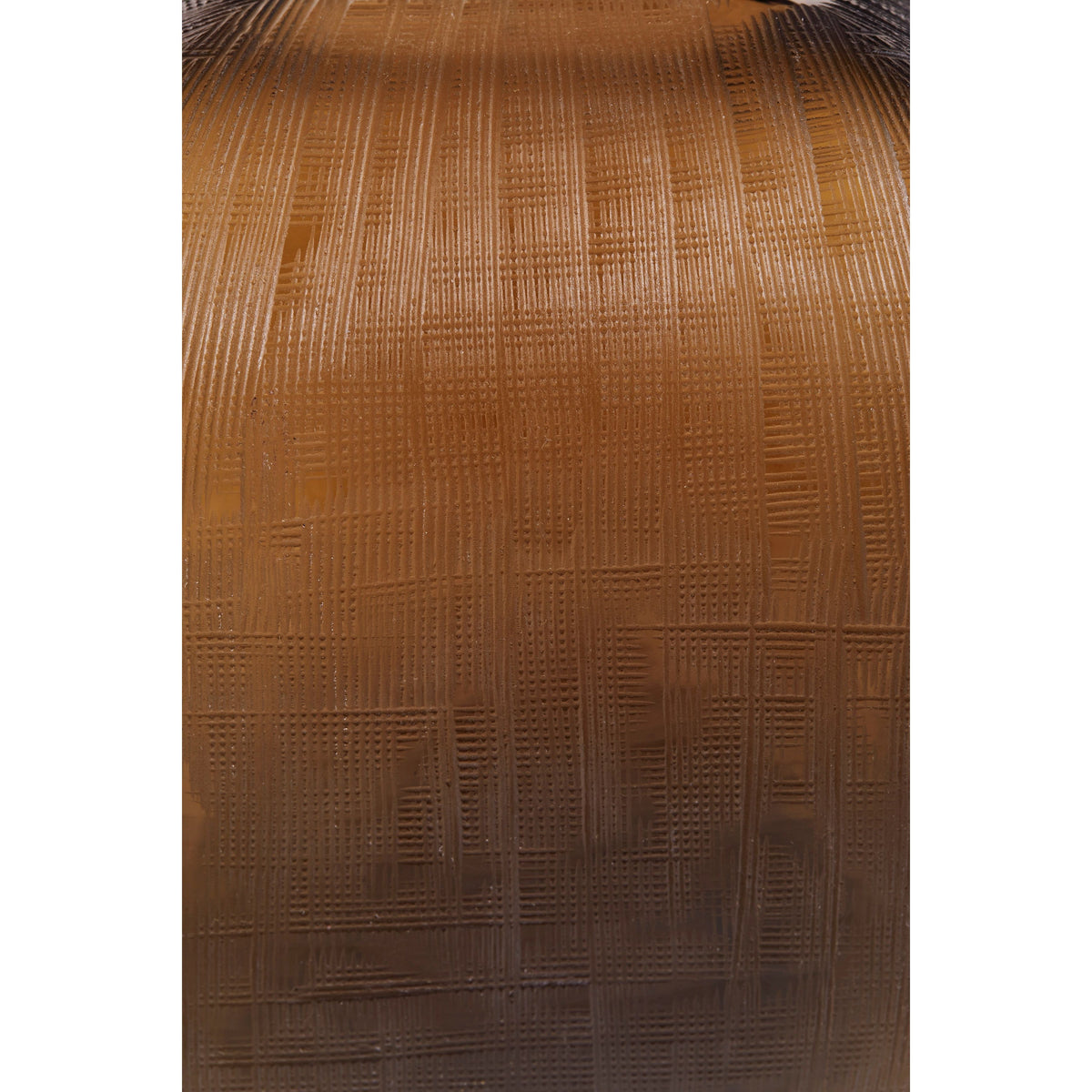 Capard Brown Grid-Textured Glass Vase