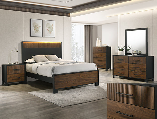 Nemy Bedroom Collection — Bed, Dresser & Nightstand