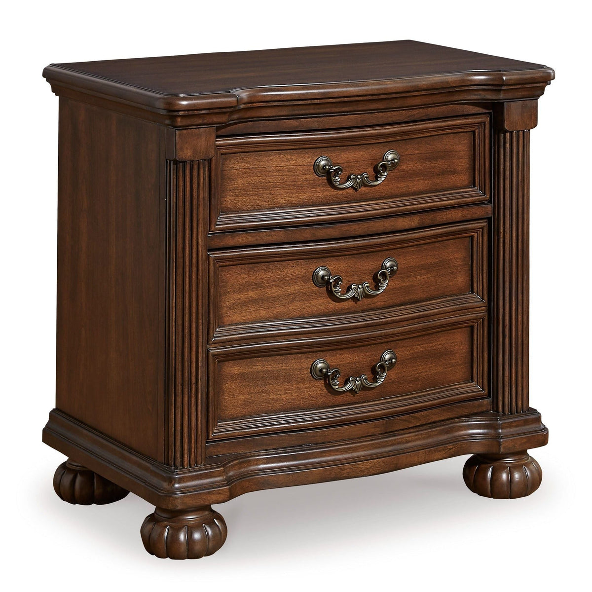 Lavinton Cherry Brown Traditional Bedroom Set