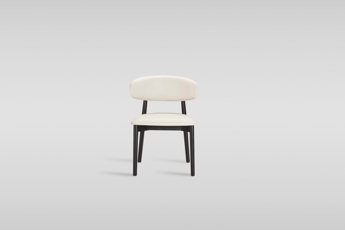 Dimi White Sintered Stone Round Dining Set — Spiral Base