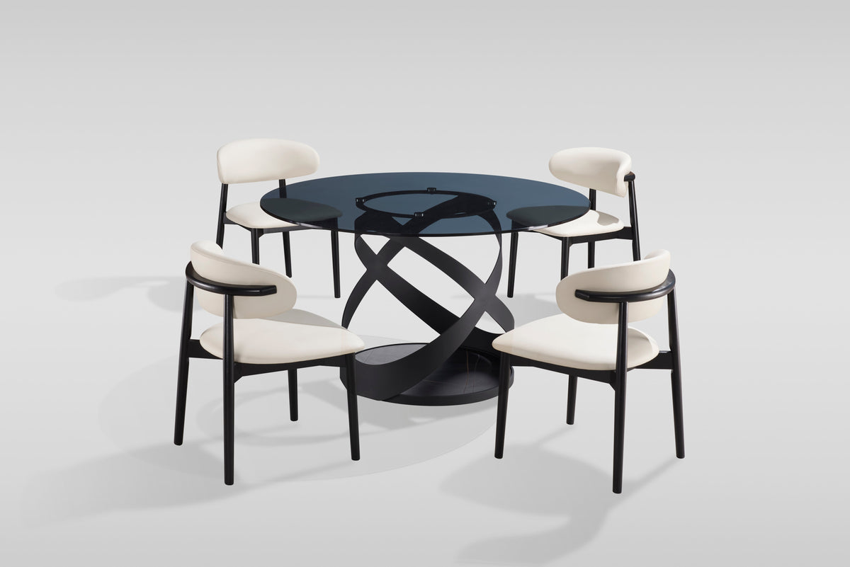 Dimi Glass Round Dining Set